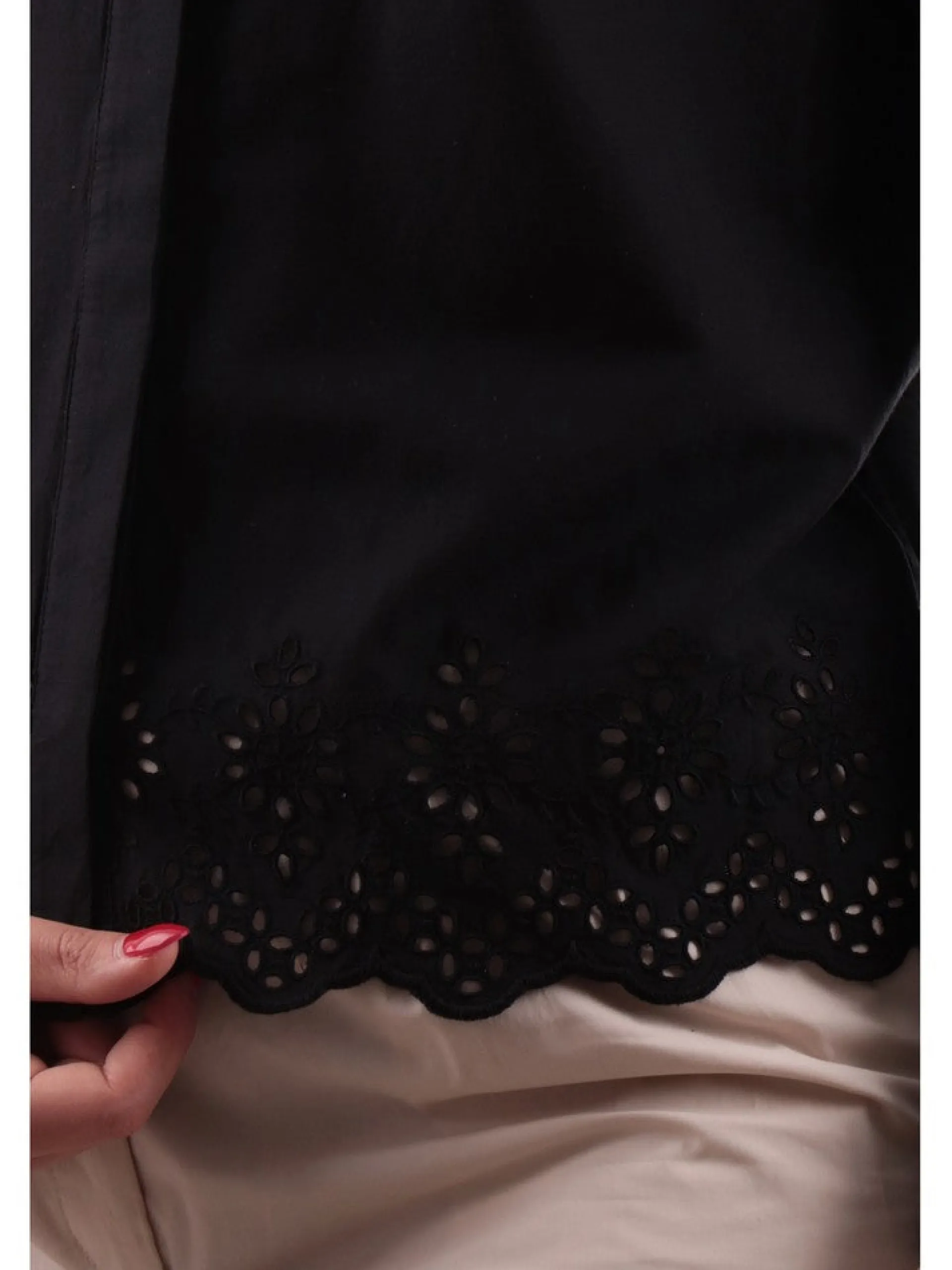 ONLY Top & Camicie*Camicia donna nera fondo ricamato 15313165