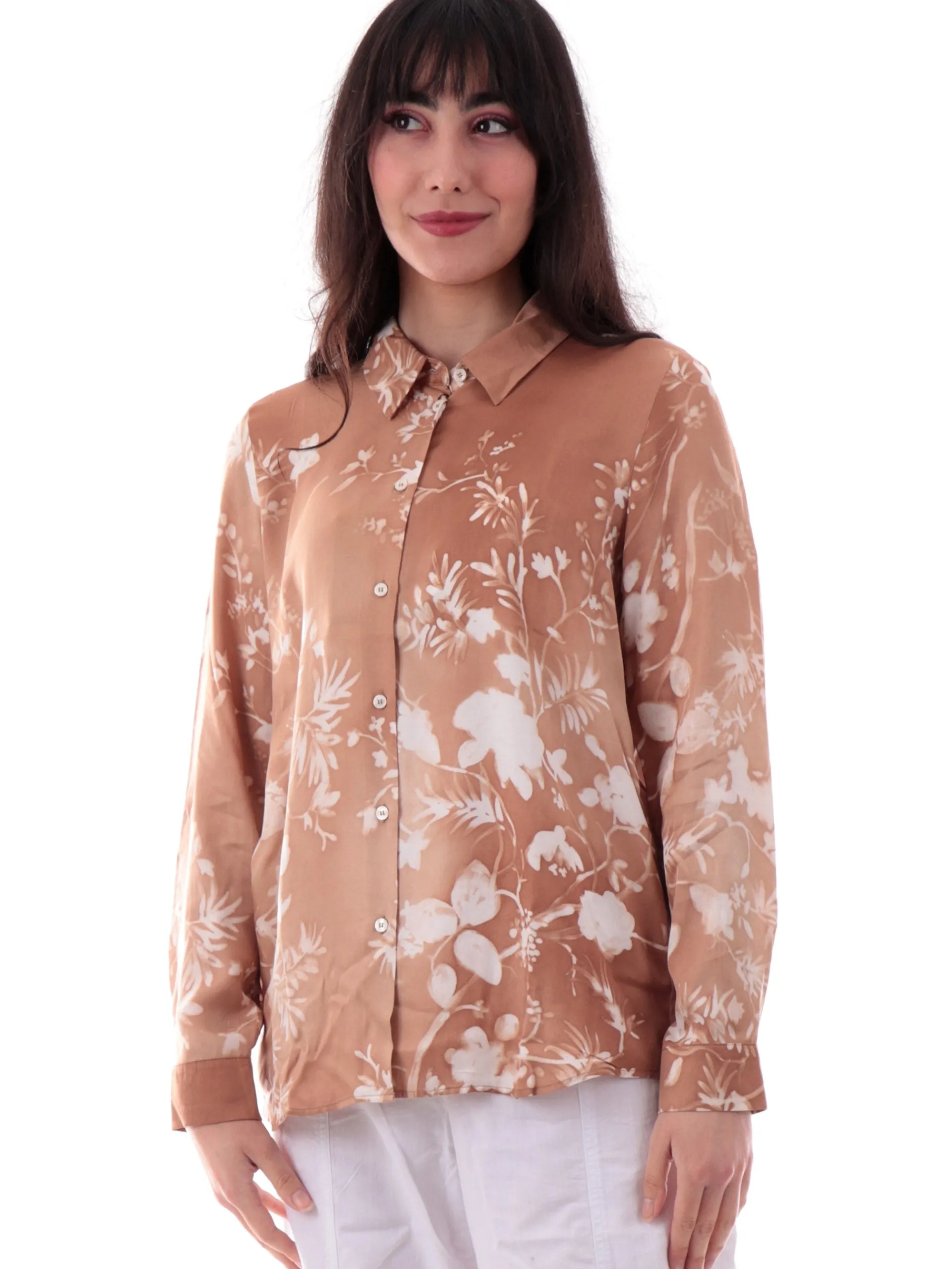 EMME MARELLA Top & Camicie*Camicia beige da donna fantasia floreale NIZZA1