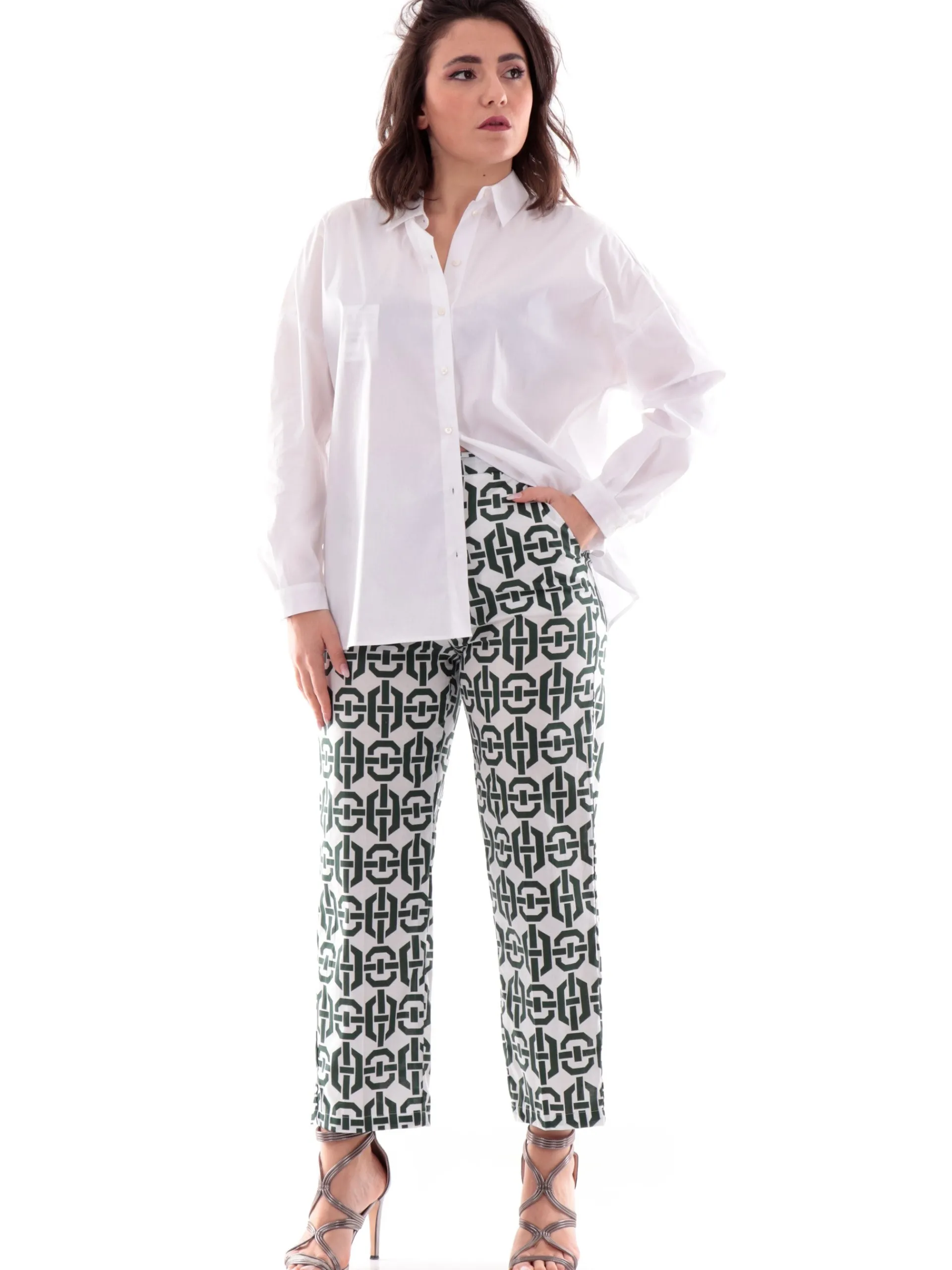 EMME MARELLA Top & Camicie*Camicia bianca in cotone da donna maniche tre quarti TRIESTE