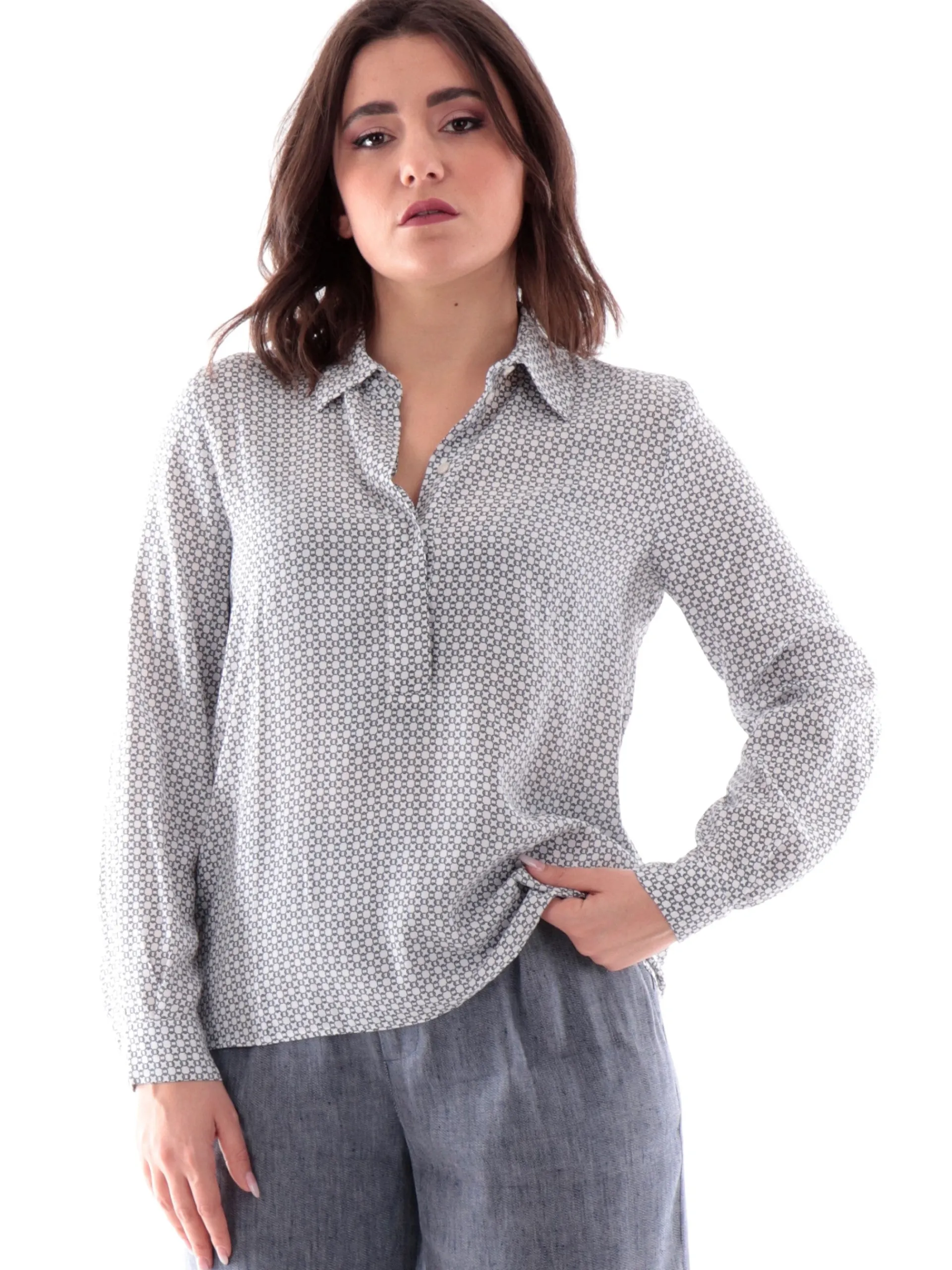 EMME MARELLA Top & Camicie*Camicia blu da donna fantasia foulard OSSIDO