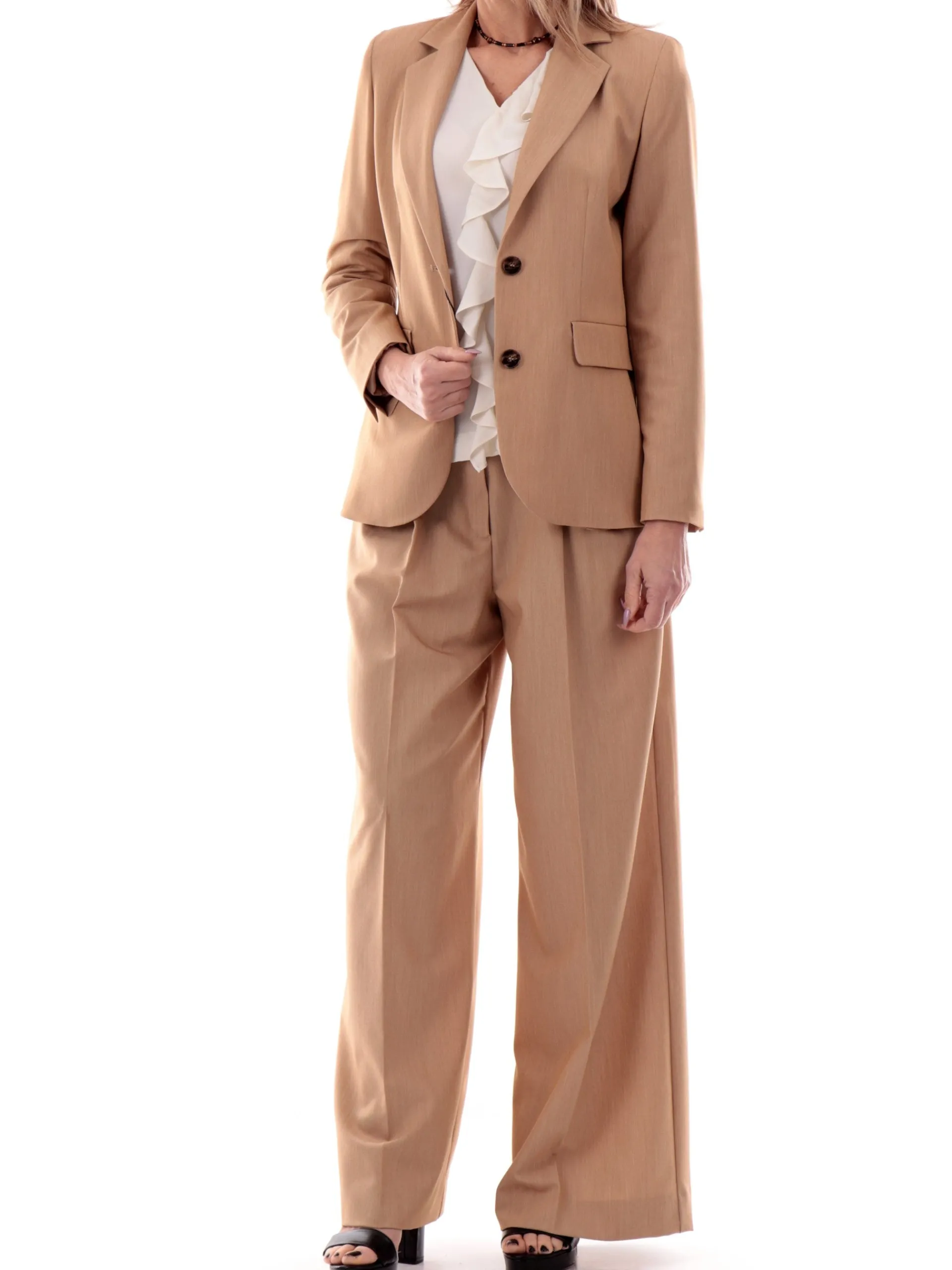 EMME MARELLA Top & Camicie*Camicia scollo a V in seta bianca da donna JIMCO