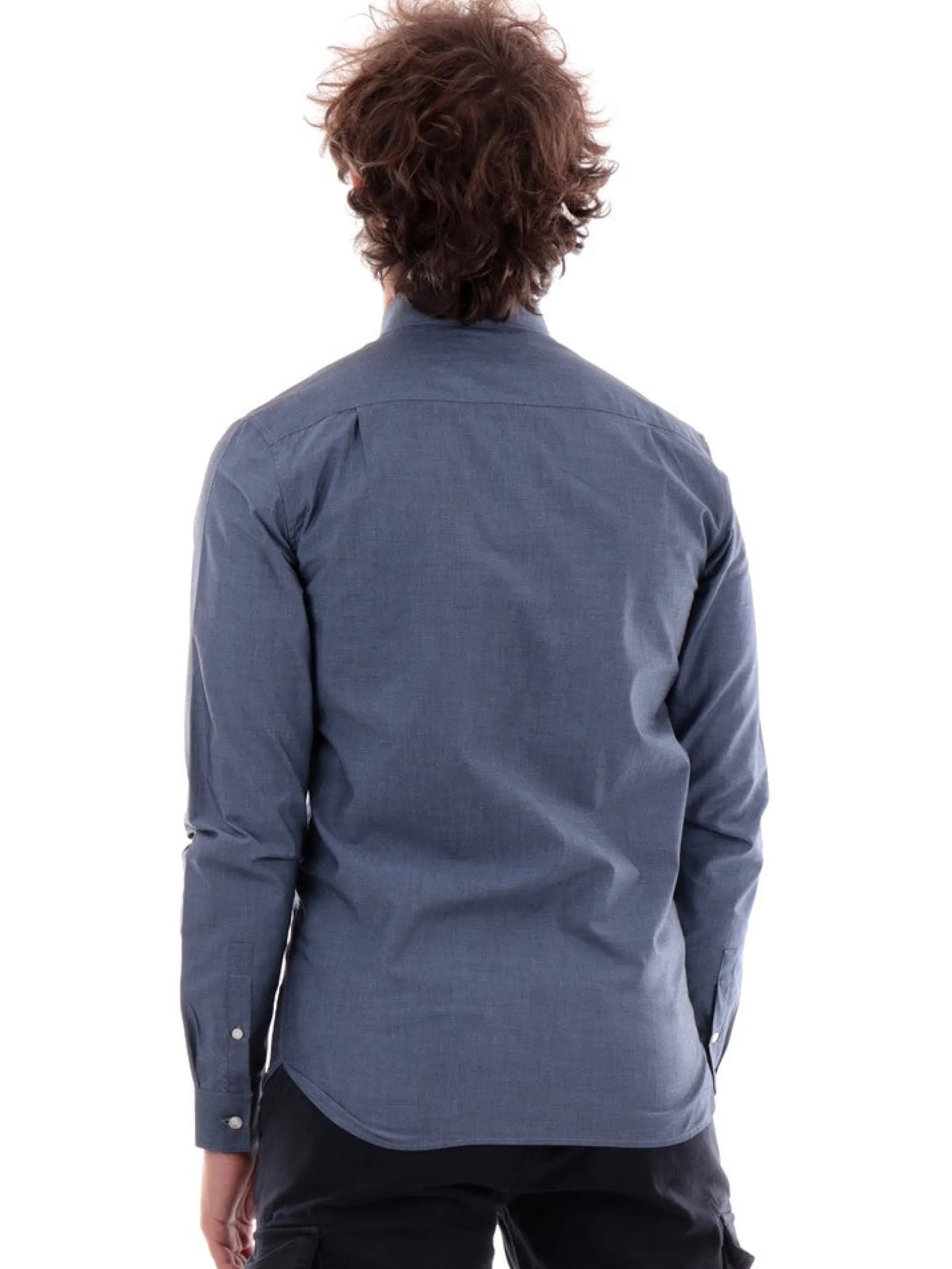 FRED PERRY Camicie*Camicia blu da uomo Button Down Collar M5650