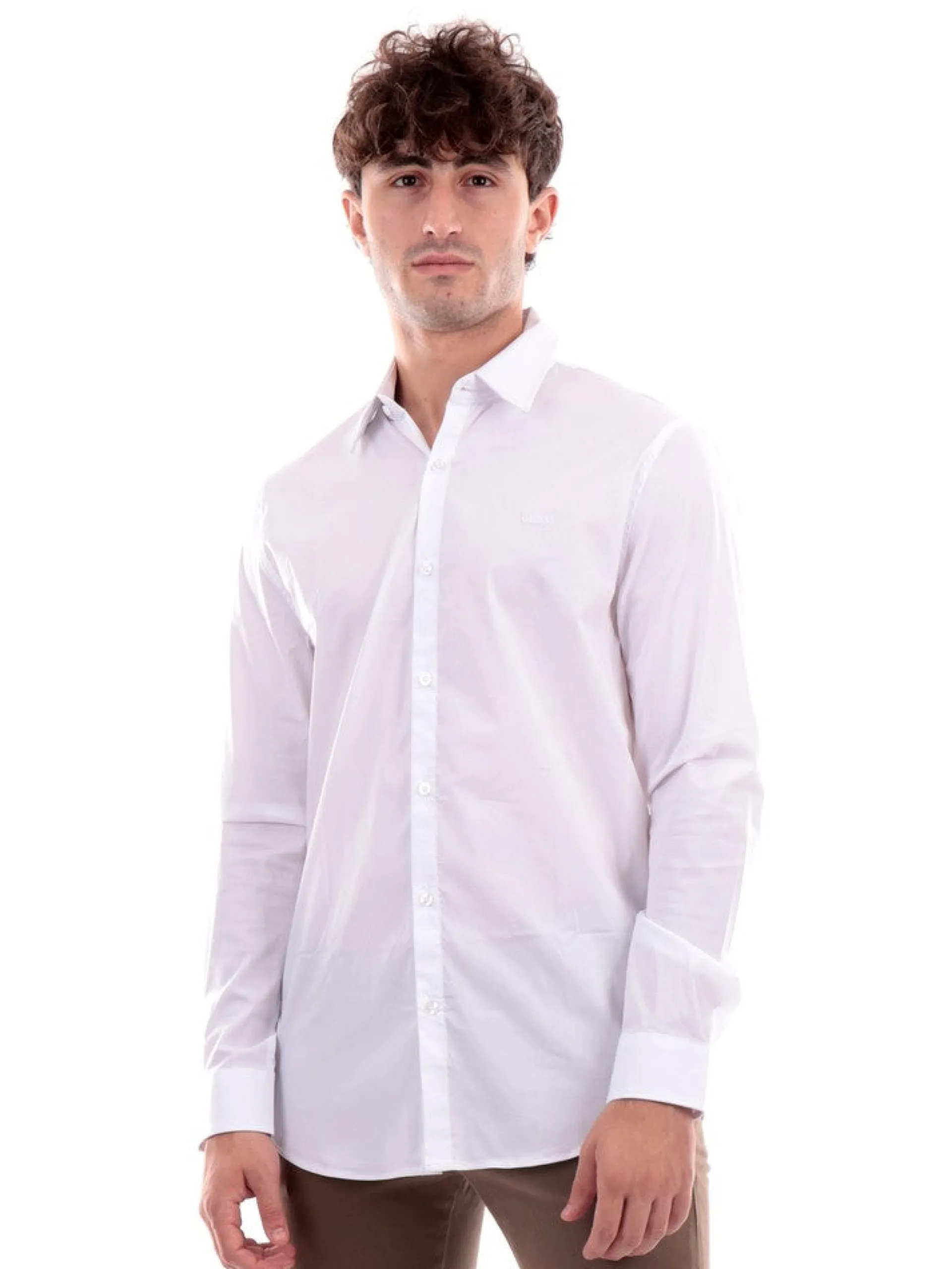 GUESS Camicie*Camicia bianca da uomo M1YH20W7ZK1