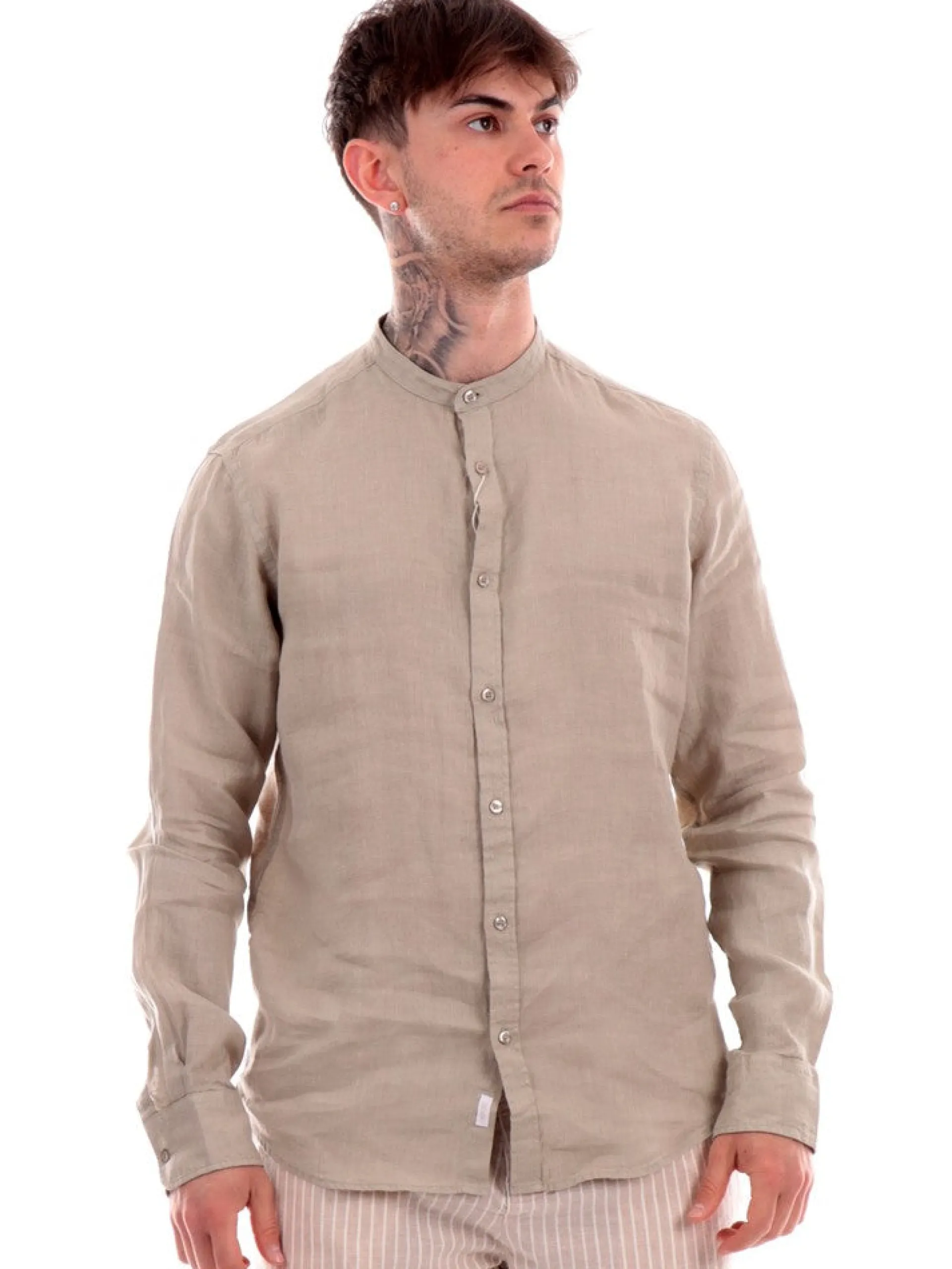 IMPURE Camicie*Camicia beige da uomo SHL1345