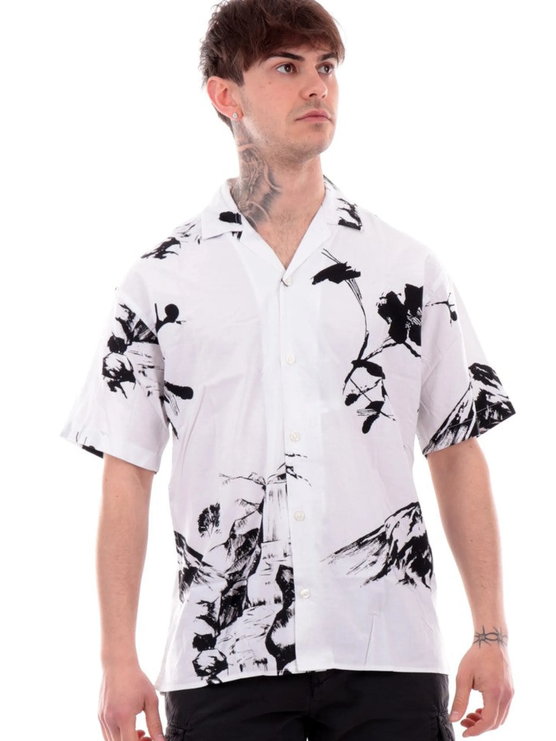 JACK&JONES Camicie*Camicia Jack Jones bianca da uomo Palma Resort 12252948