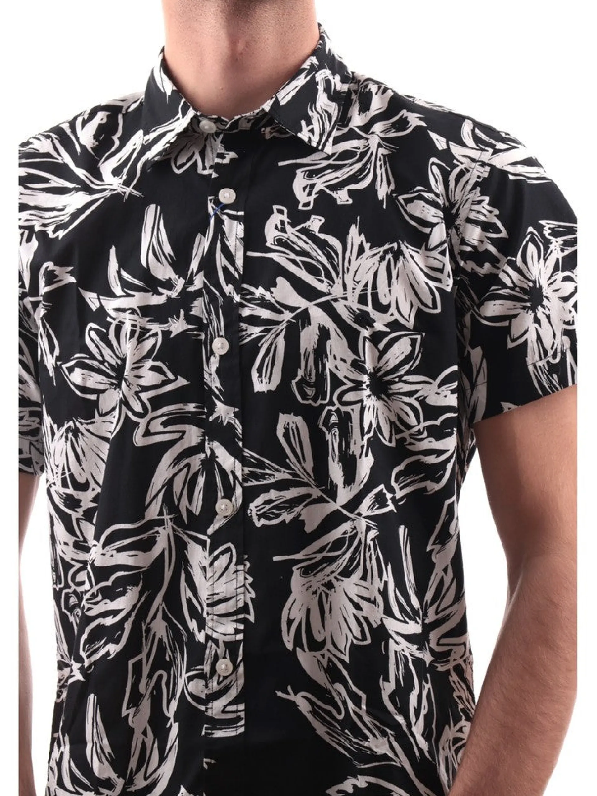 JACK&JONES Camicie*Camicia Jack Jones maniche corte a fantasia fiori 12251023
