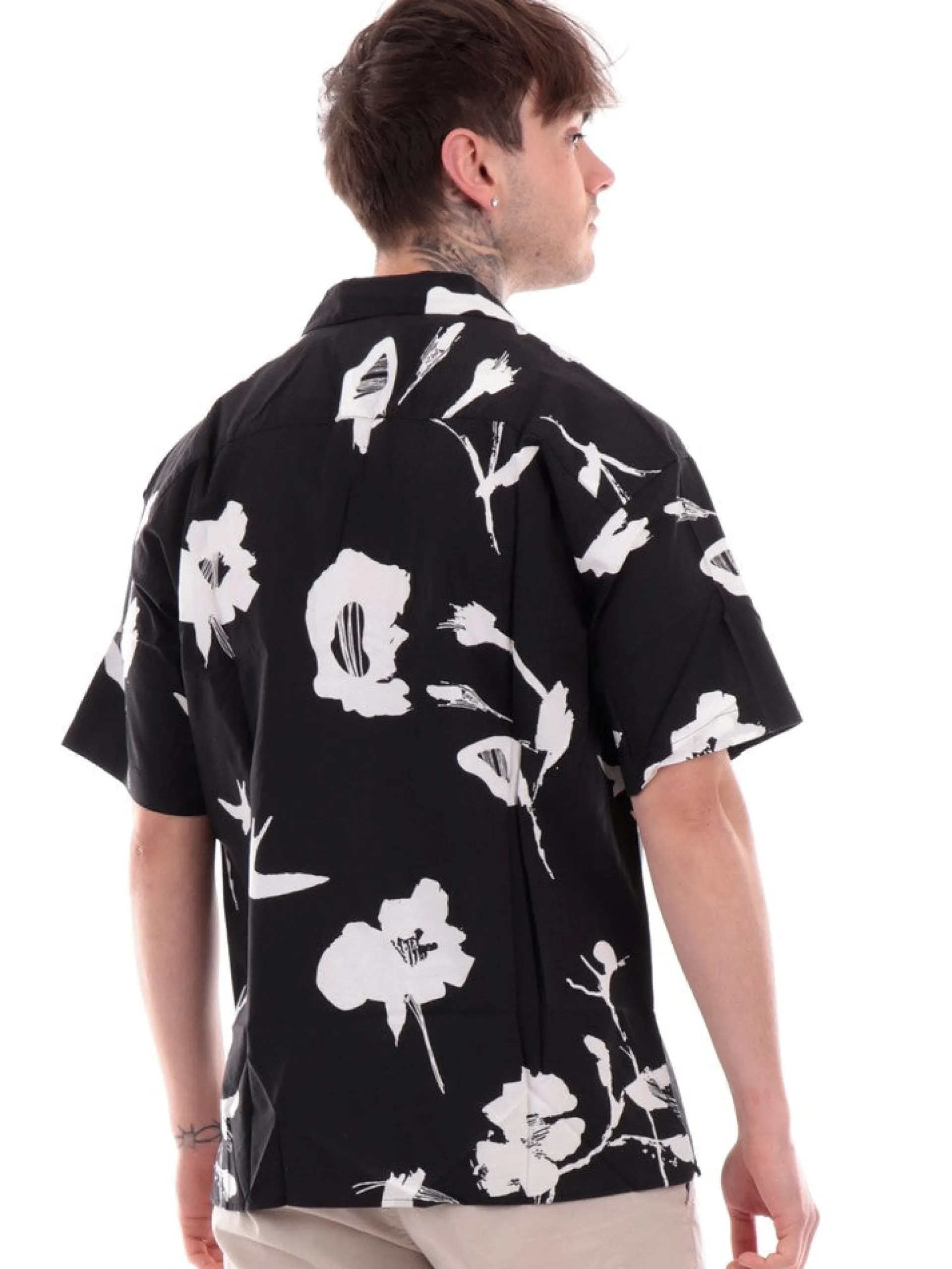 JACK&JONES Camicie*Camicia Jack Jones nera da uomo Palma Resort 12252948