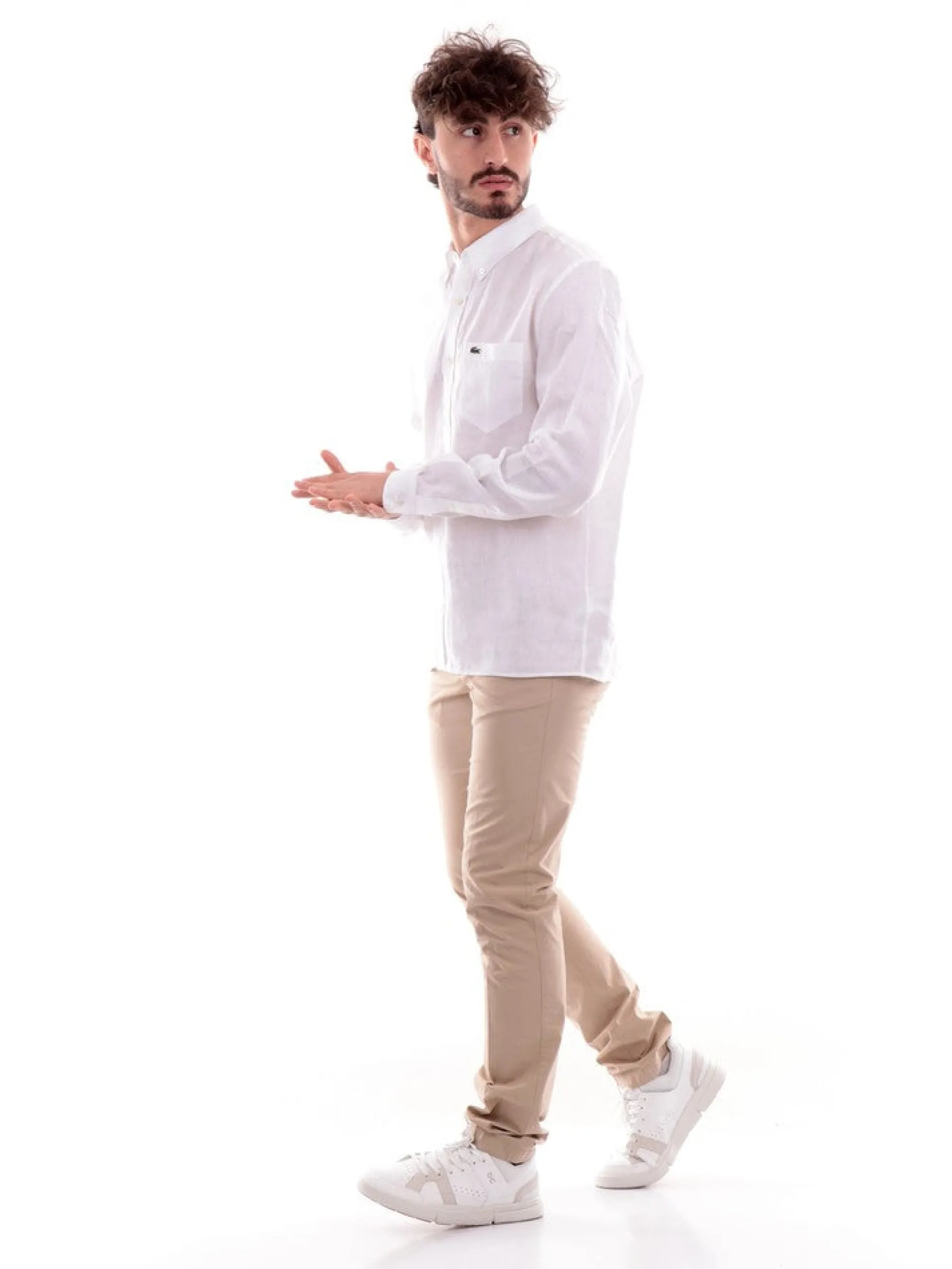 LACOSTE Camicie*Camicia bianca da uomo CH5692