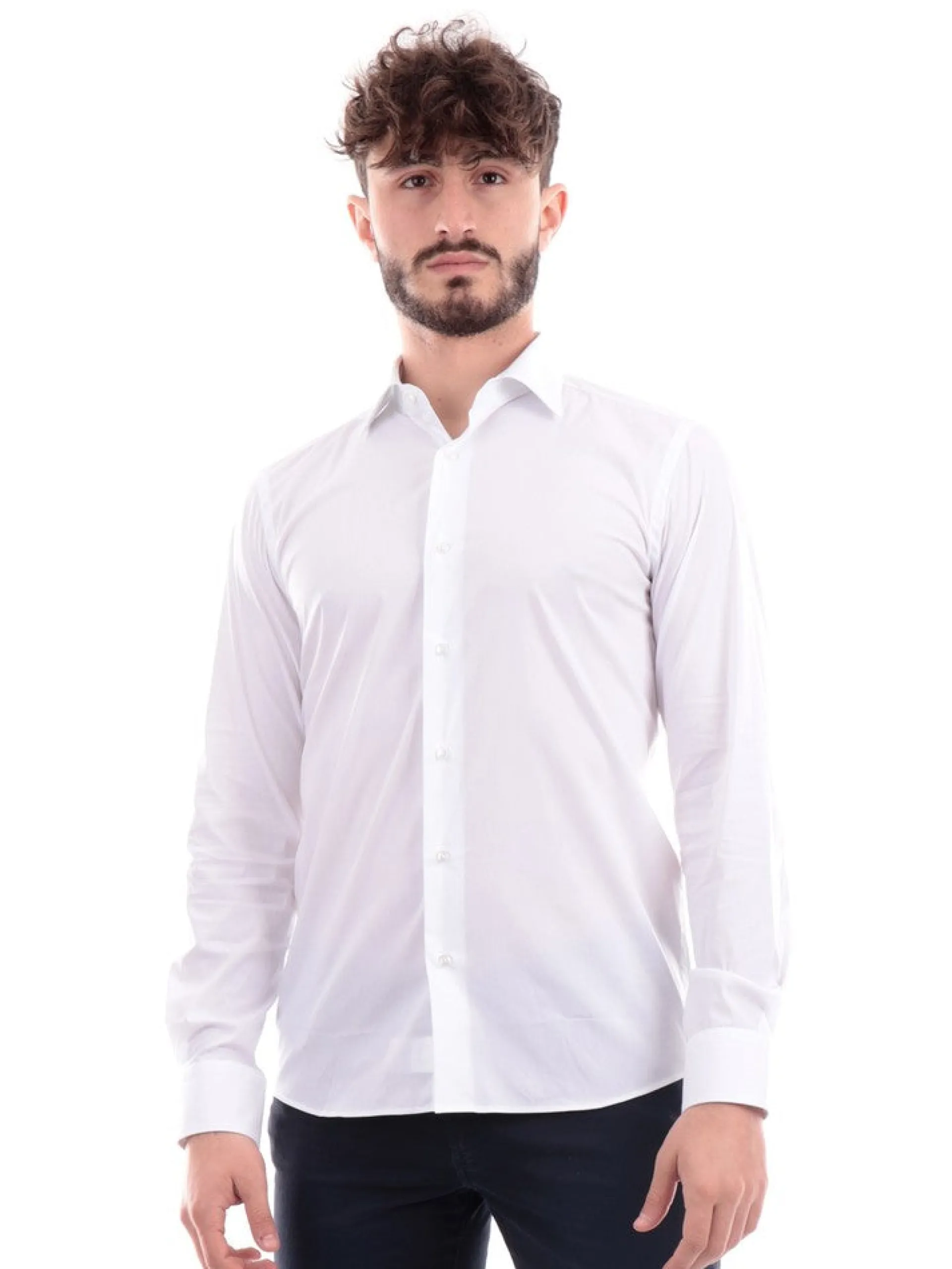 MARCUS Camicie*Camicia bianca da uomo Camicia Stretch Slim Fit 039110TA62L