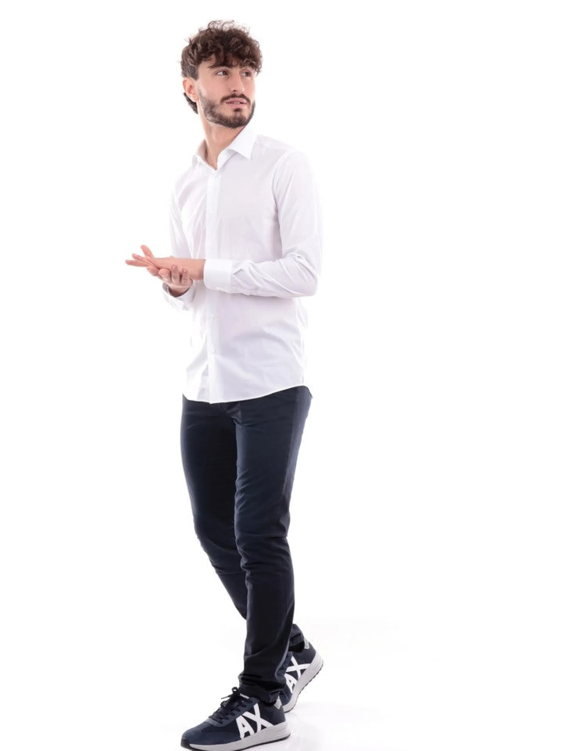 MARCUS Camicie*Camicia bianca da uomo Camicia Stretch Slim Fit 039110TA62L