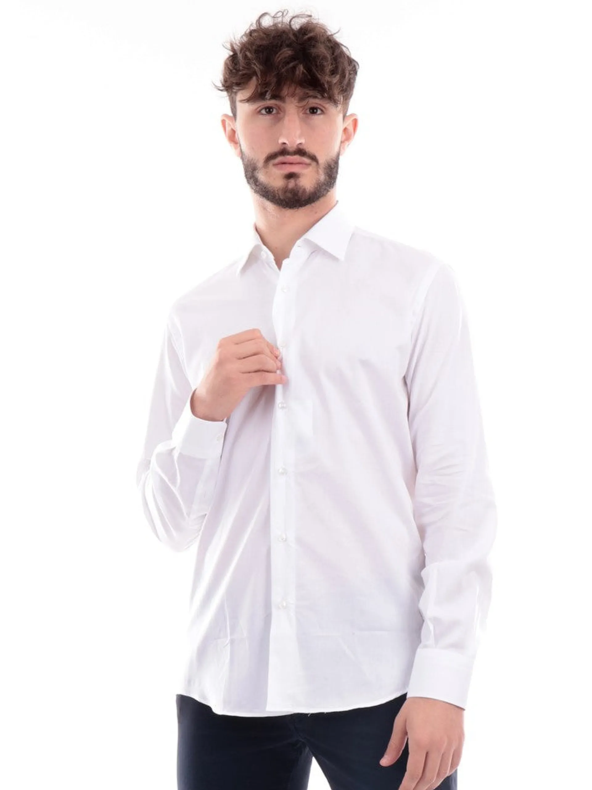 MARCUS Camicie*Camicia bianca da uomo Camicia Twill Modern Fit 028010TB84L