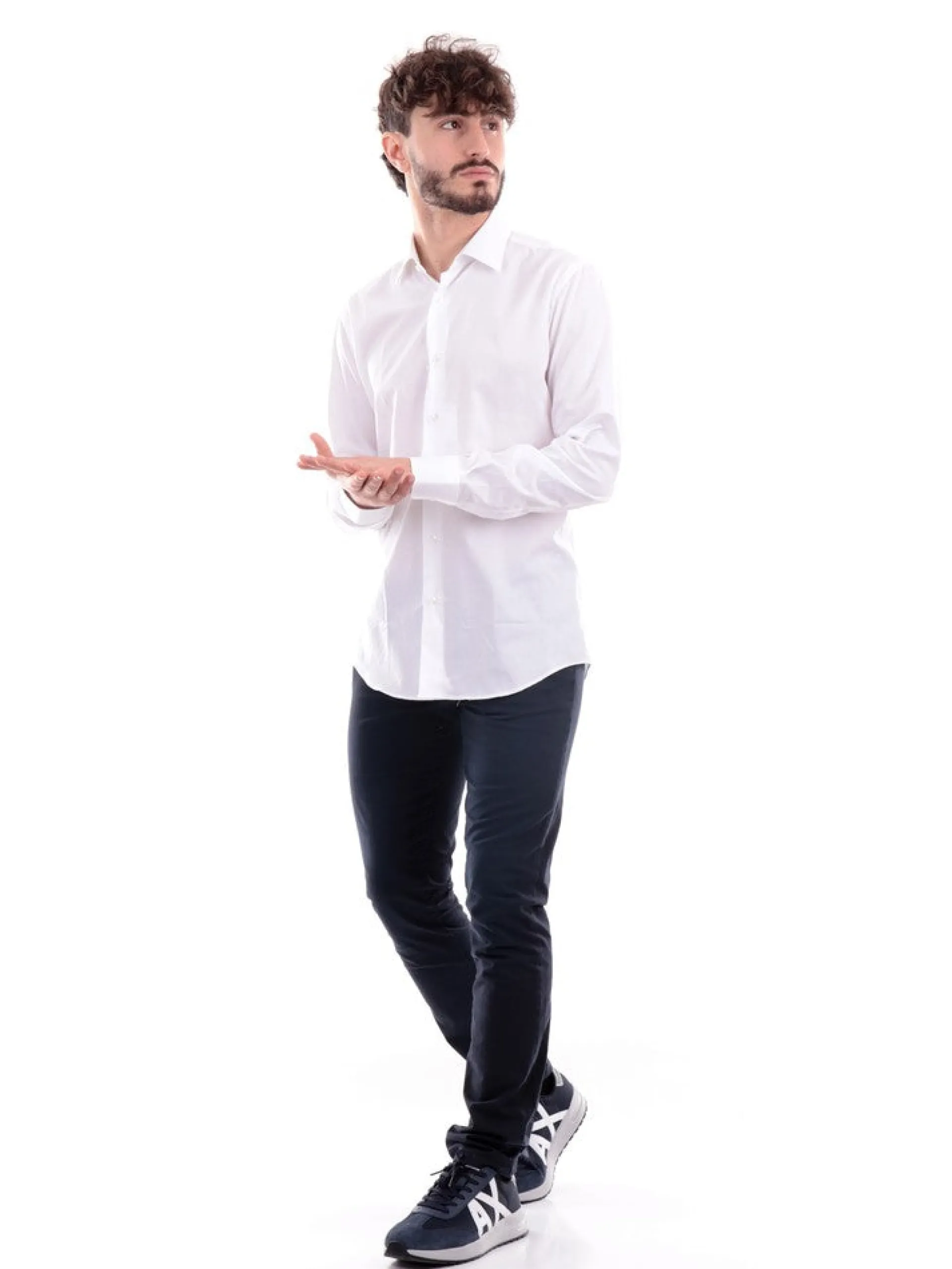 MARCUS Camicie*Camicia bianca da uomo Camicia Twill Modern Fit 028010TB84L