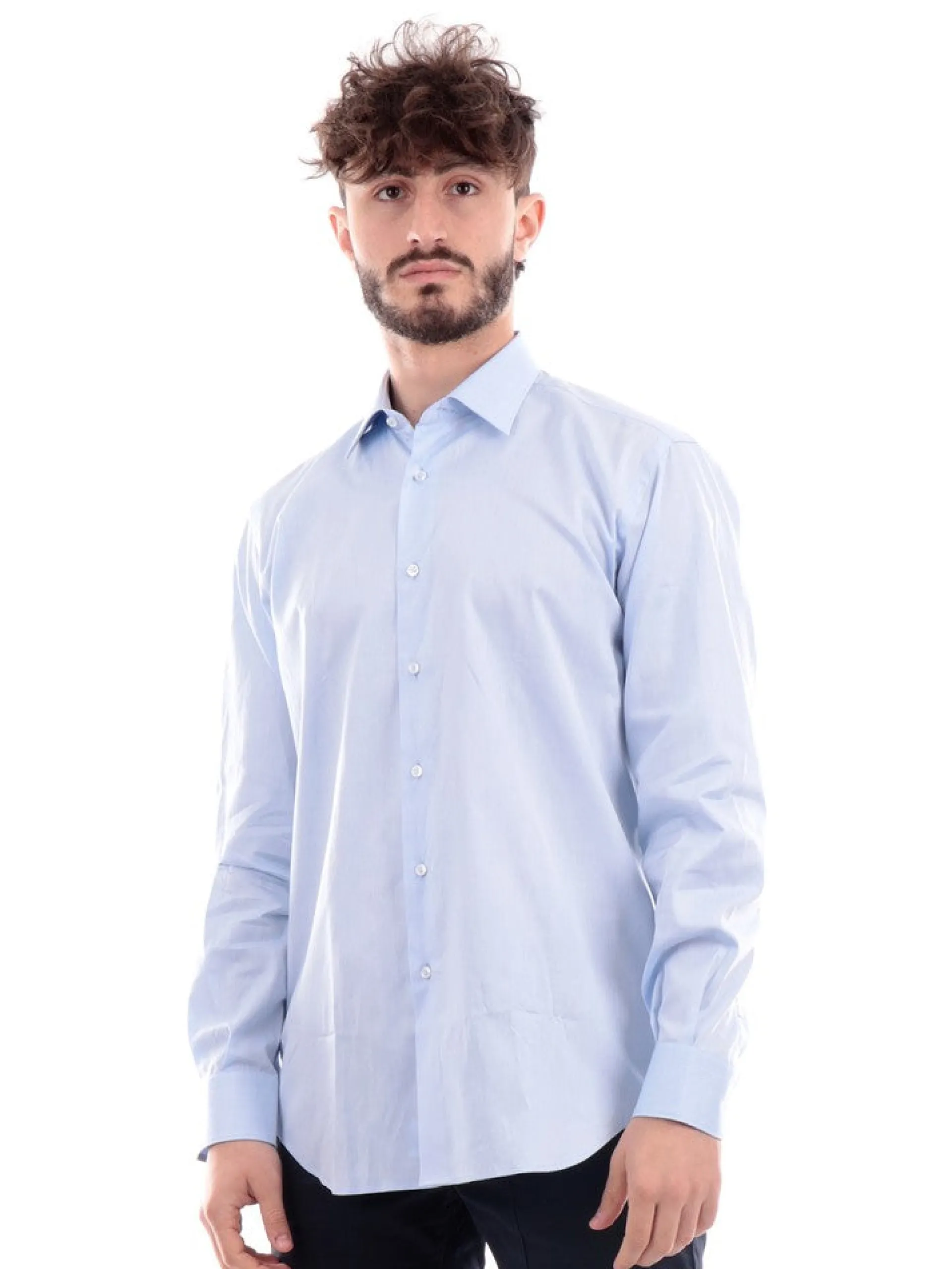 MARCUS Camicie*Camicia celeste da uomo Camicia Twill Regular Fit 028010TB86L