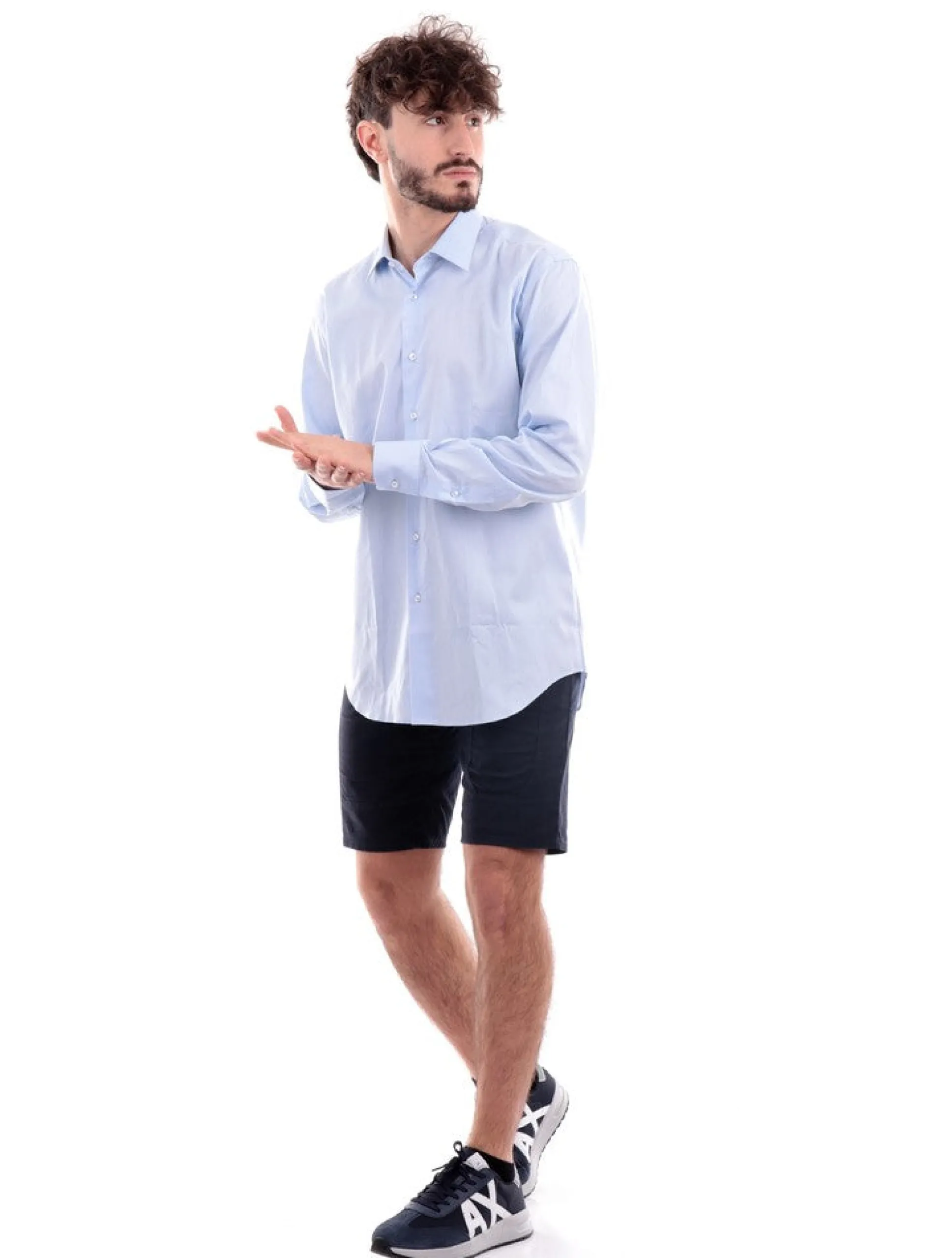 MARCUS Camicie*Camicia celeste da uomo Camicia Twill Regular Fit 028010TB86L