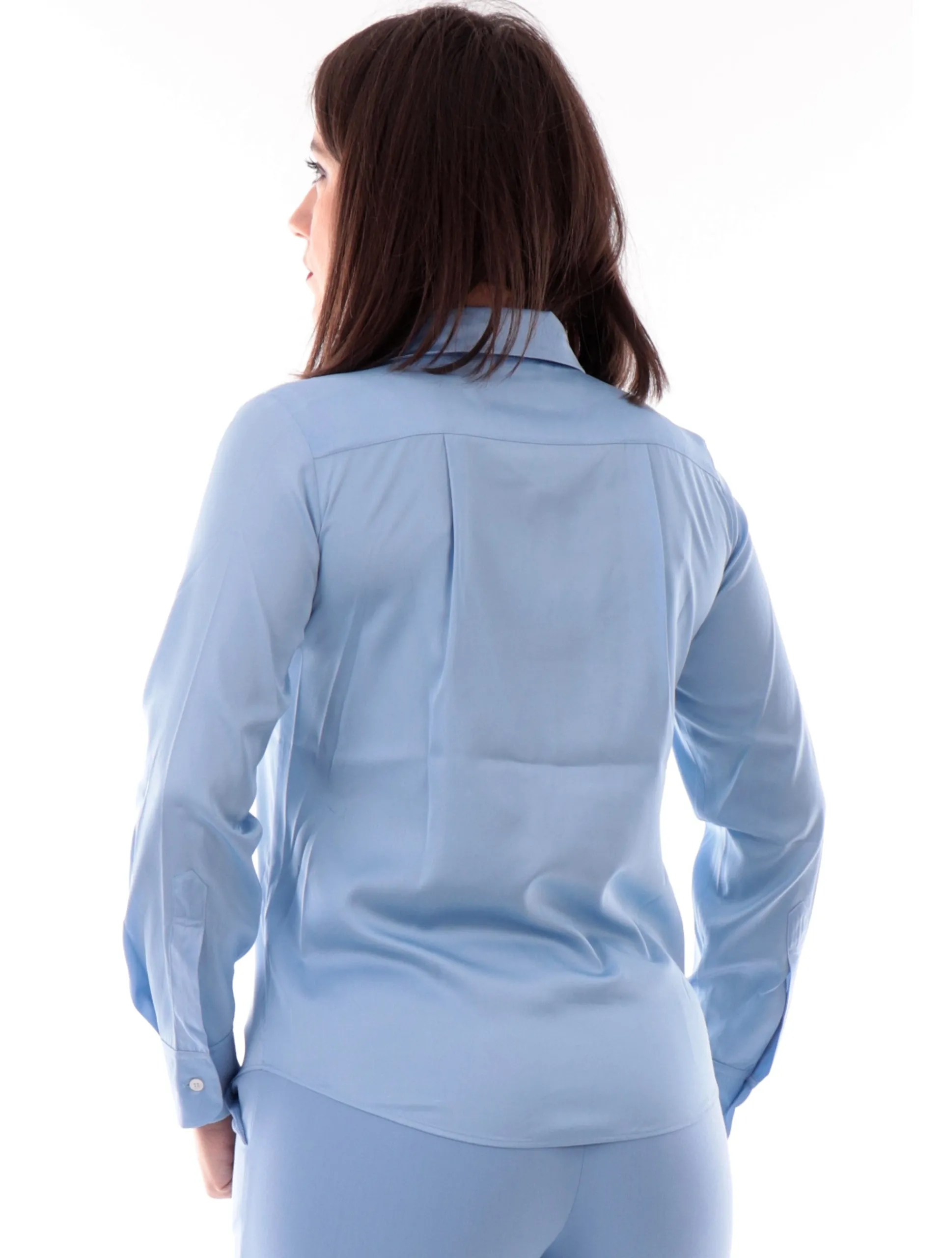 EMME MARELLA Top & Camicie*Camicia raso blu da donna Satin SONETTO