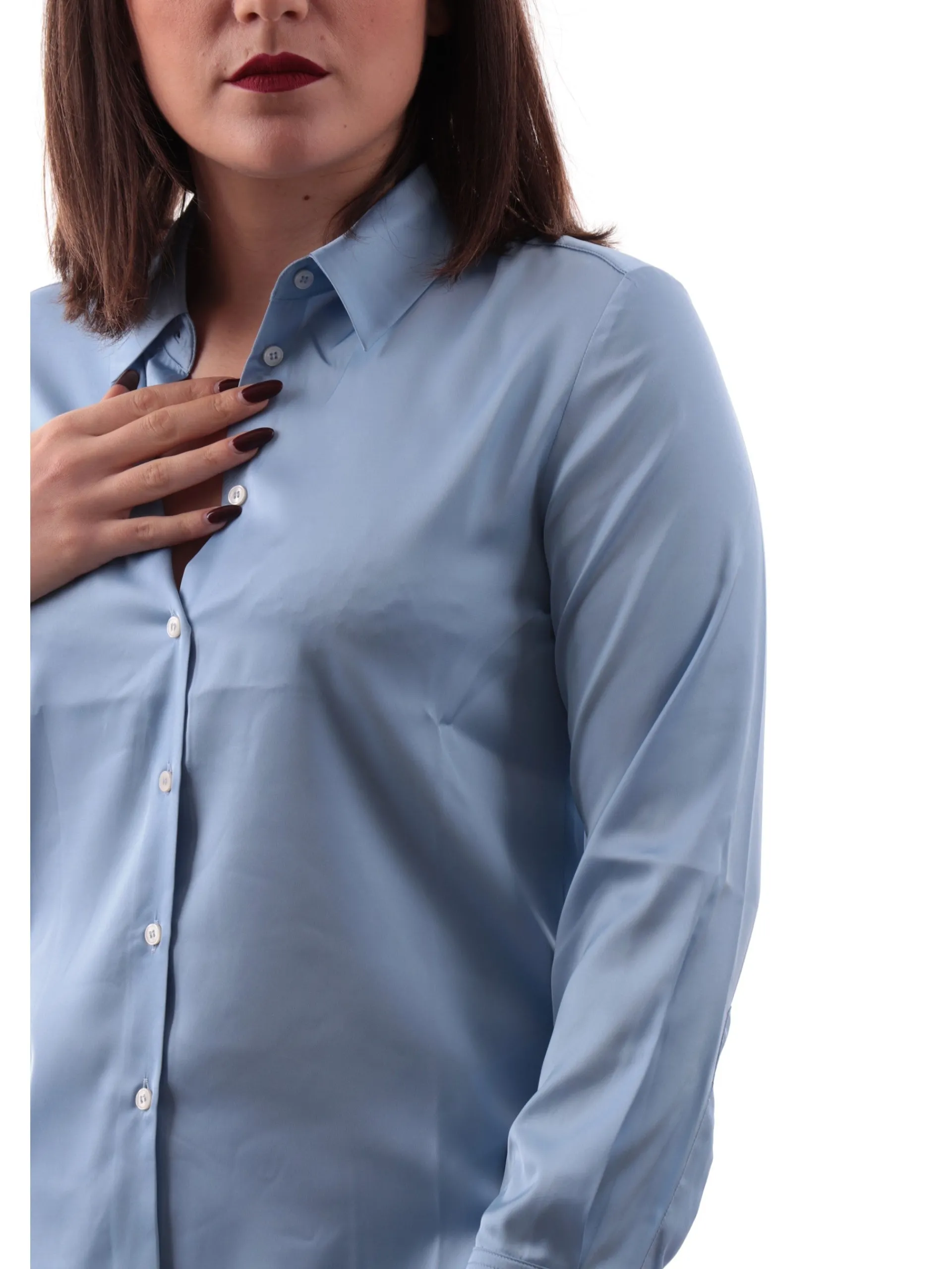 EMME MARELLA Top & Camicie*Camicia raso blu da donna Satin SONETTO
