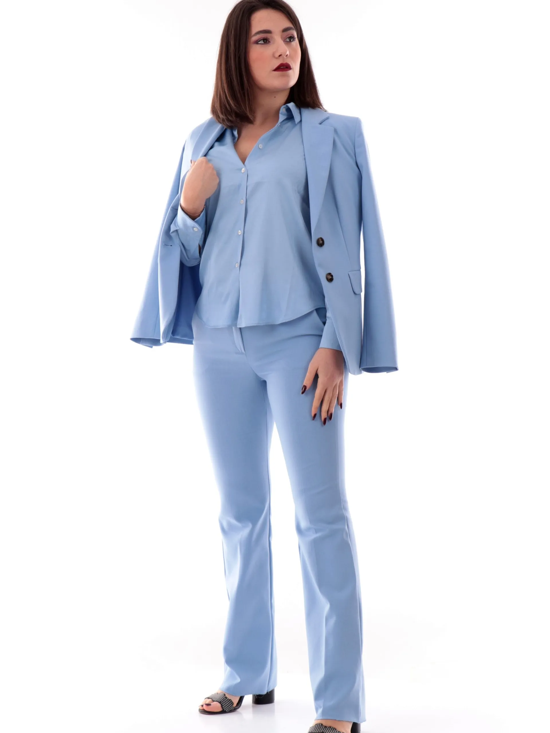 EMME MARELLA Top & Camicie*Camicia raso blu da donna Satin SONETTO