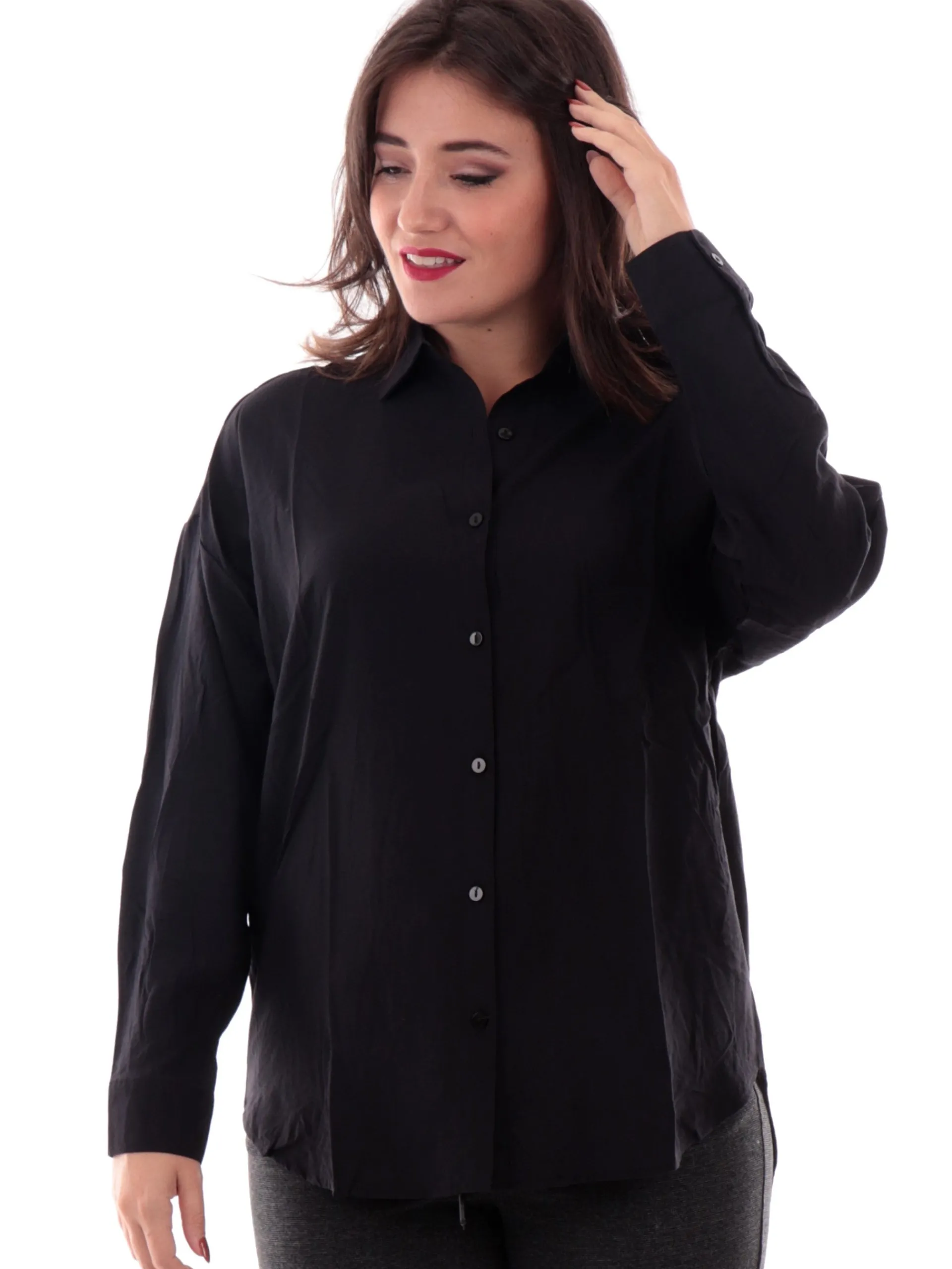 TIFFOSI Top & Camicie*Camicia nera da donna maniche lunghe Rita 5 10057345
