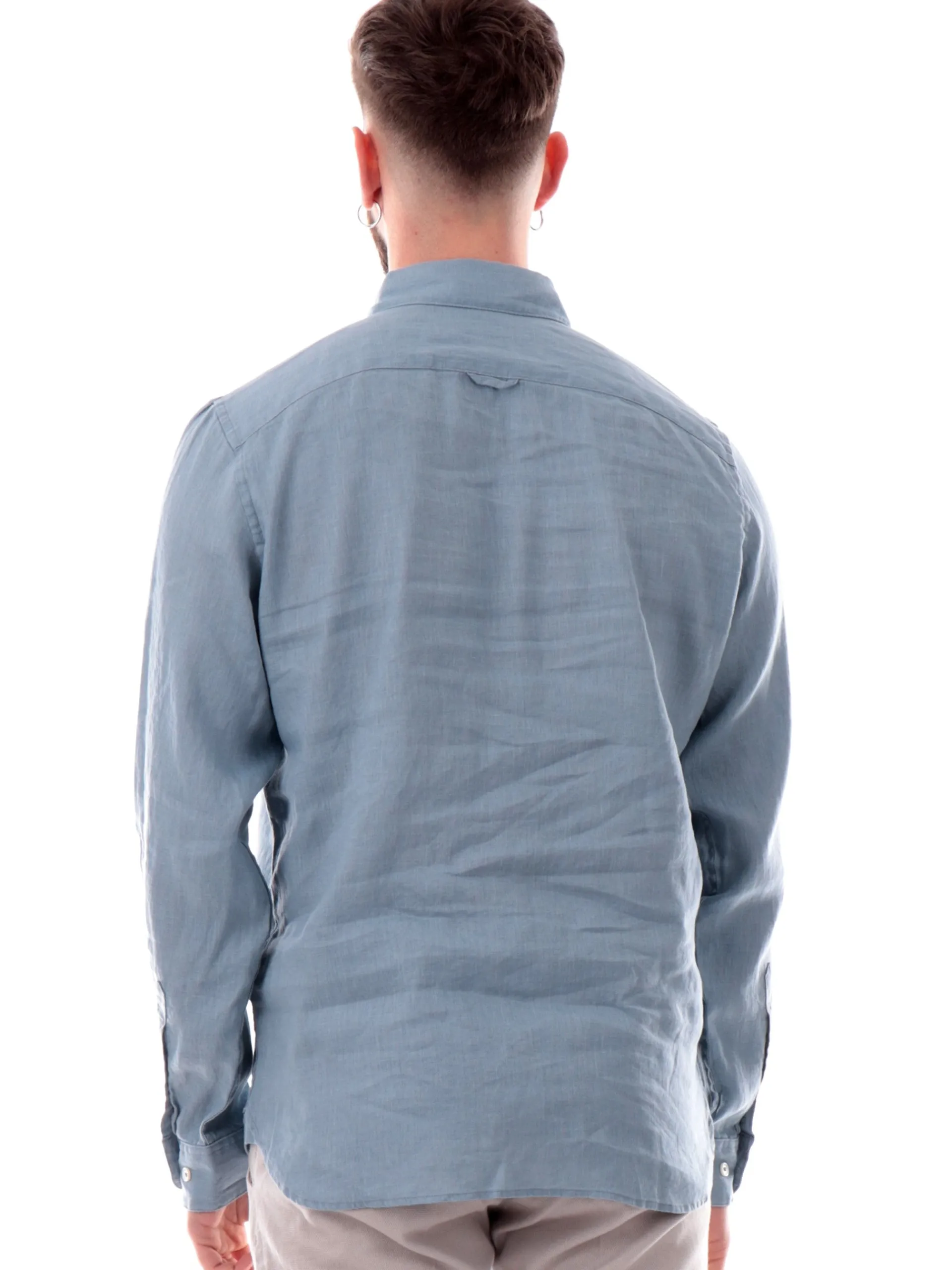 TIMBERLAND Camicie*Camicia lino celeste da uomo Mill Brook Linen TB0A2DC3
