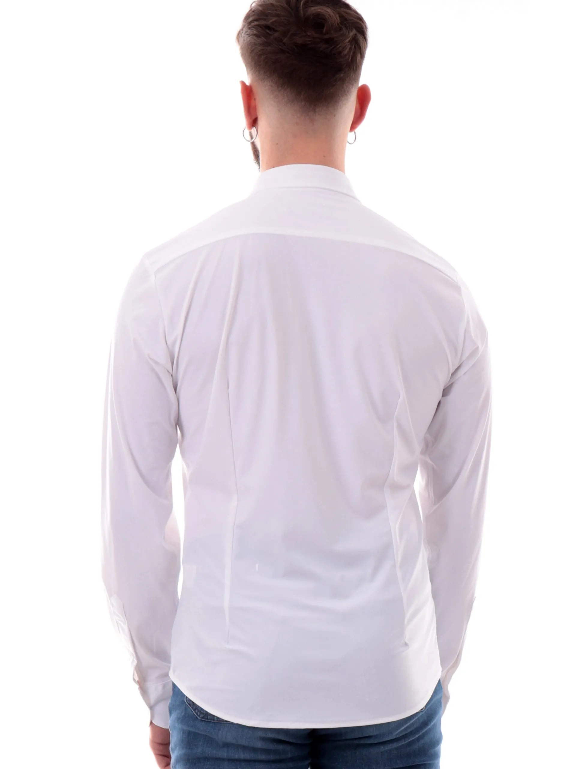 YES ZEE Camicie*Camicia bianca da uomo elasticizzata C505OQ000