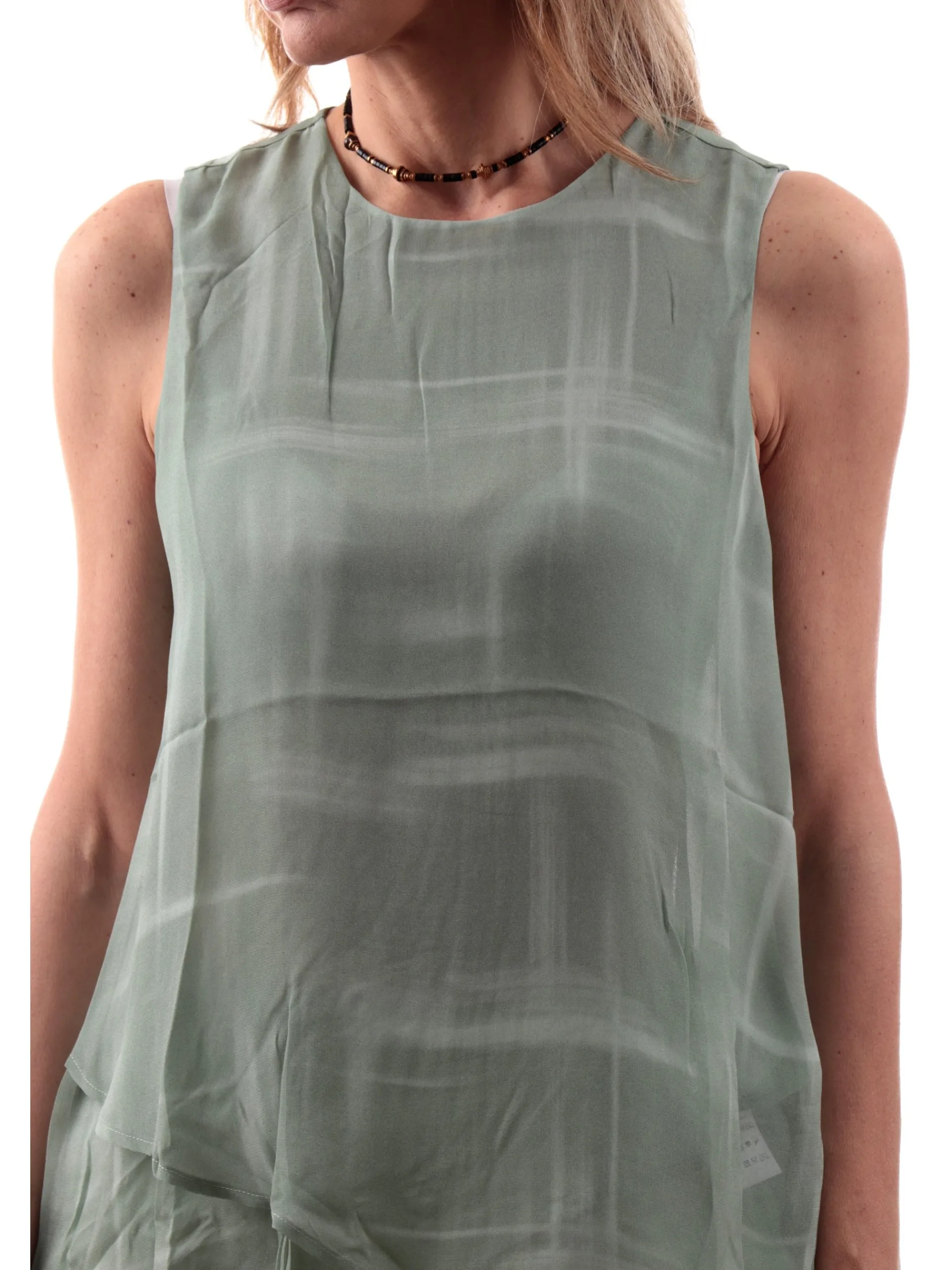 ARMANI EXCHANGE Maglie*Canotta AX verde da donna in viscosa XW000185AF12051
