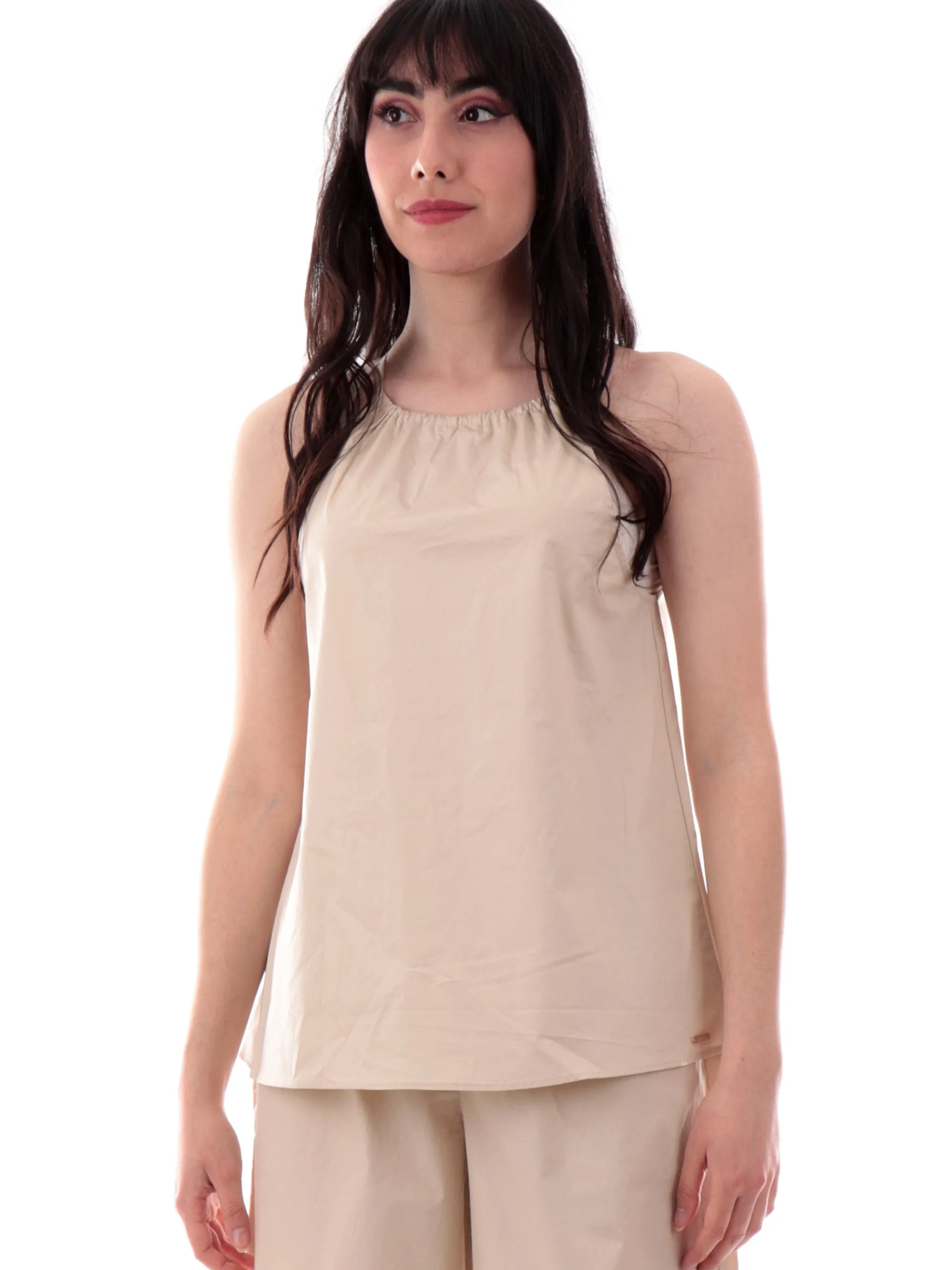 ARMANI EXCHANGE Maglie*Canotta beige da donna fondo svasato XW00195AF12812U 0002