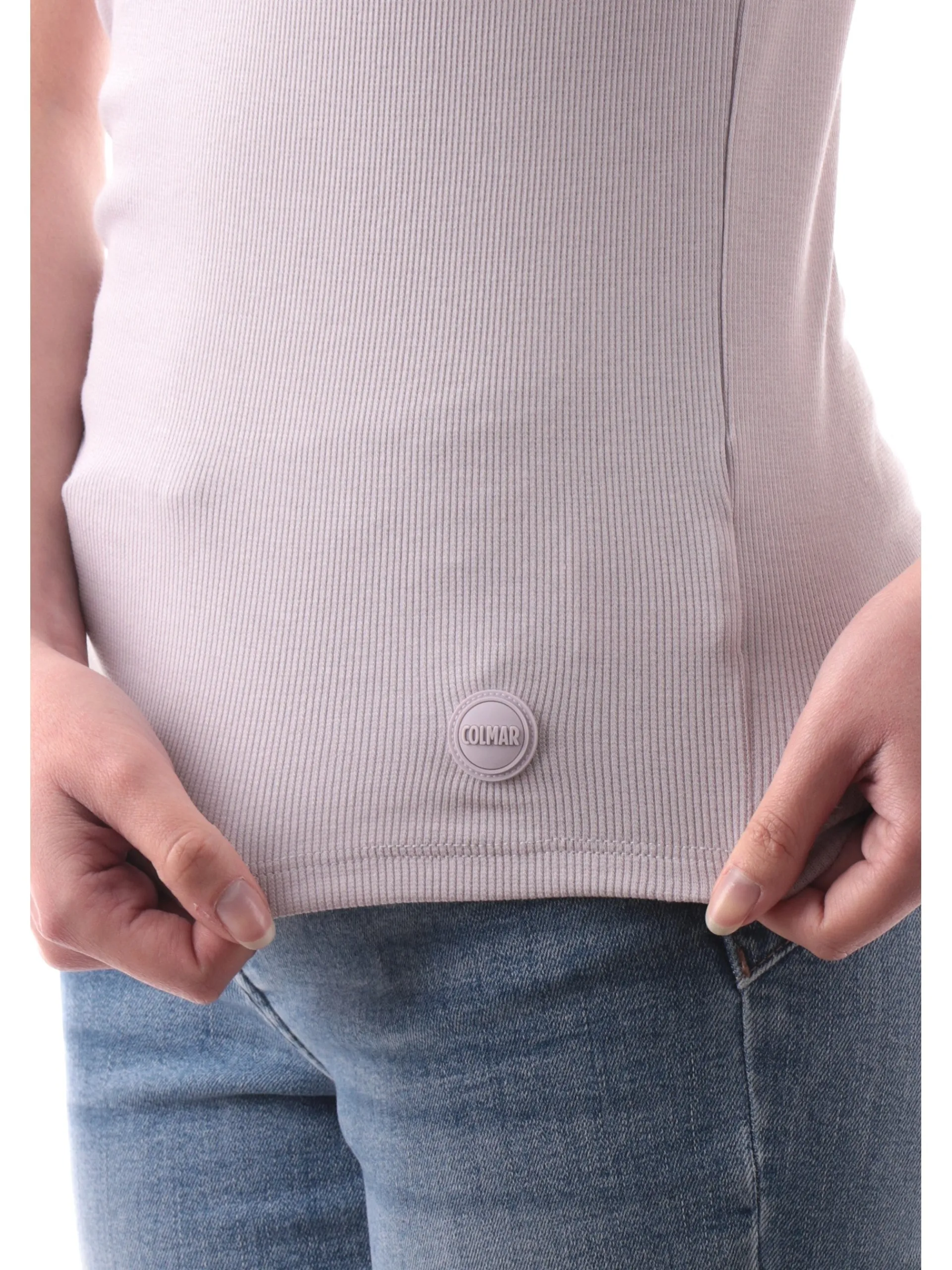 COLMAR T-Shirt*Canotta lilla a costine con scollo vogatore 86547ZA708