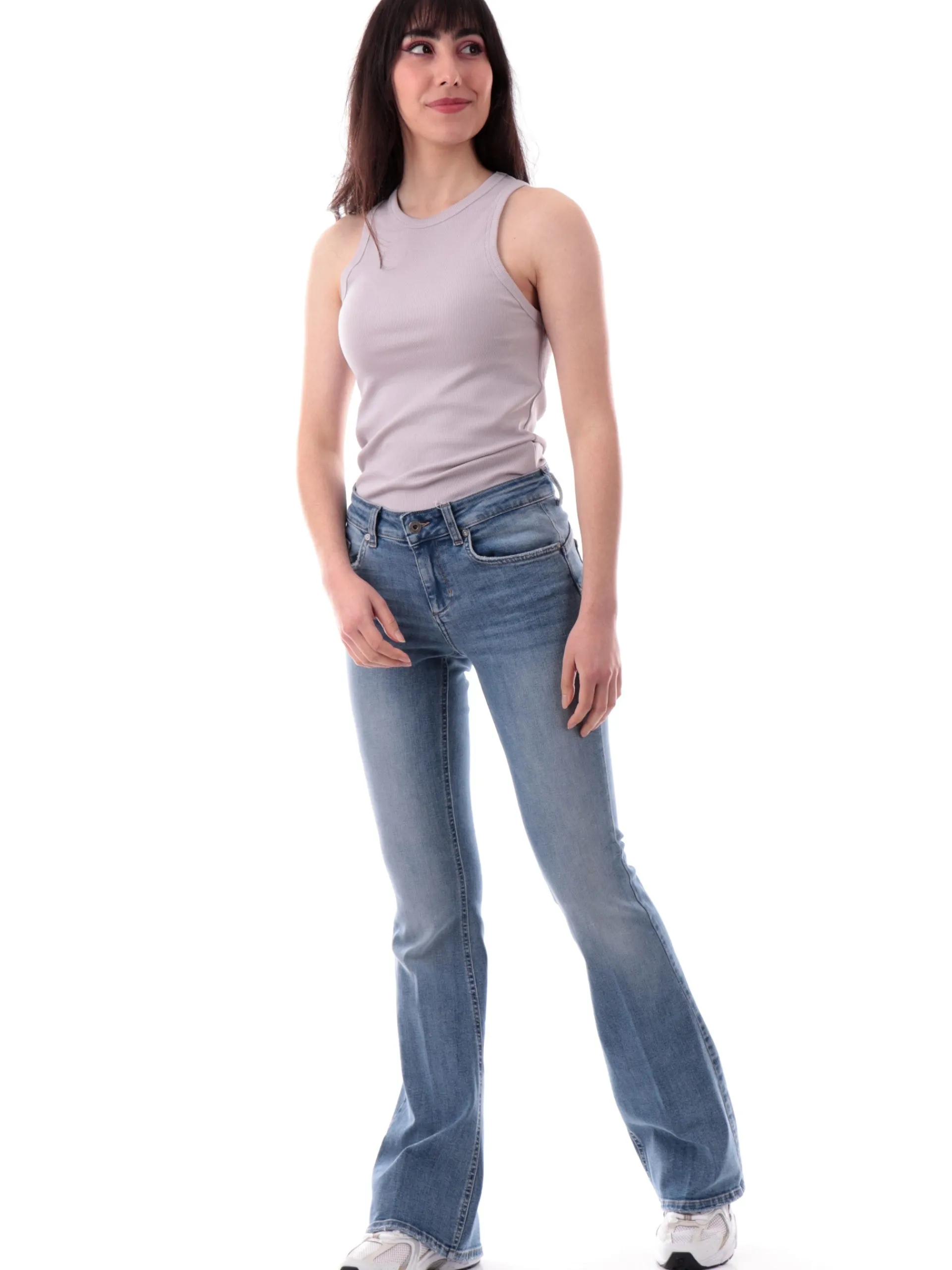 COLMAR T-Shirt*Canotta lilla a costine con scollo vogatore 86547ZA708