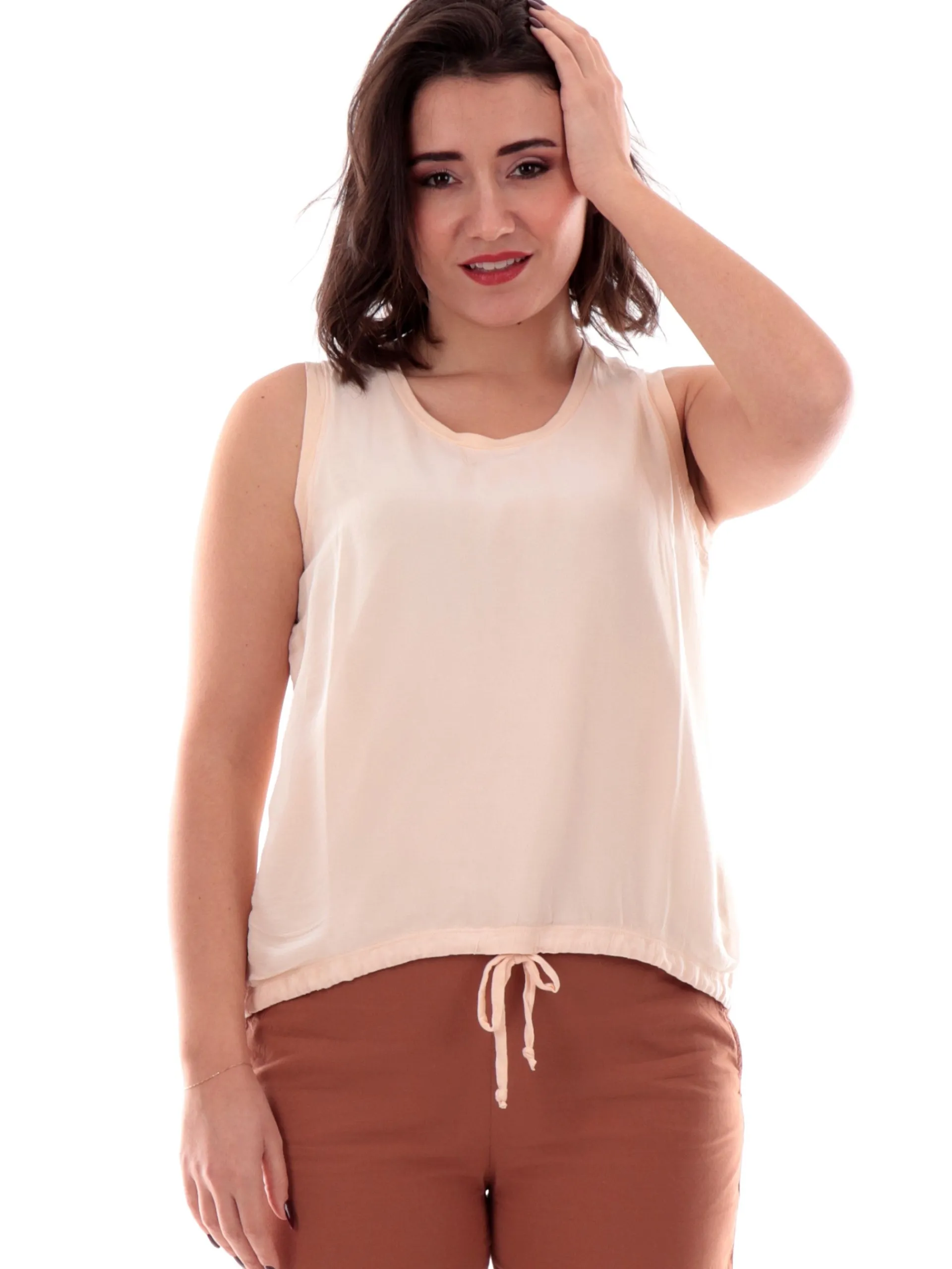 DEHA Maglie*Canotta Arancione da donna con coulisse D2217137303