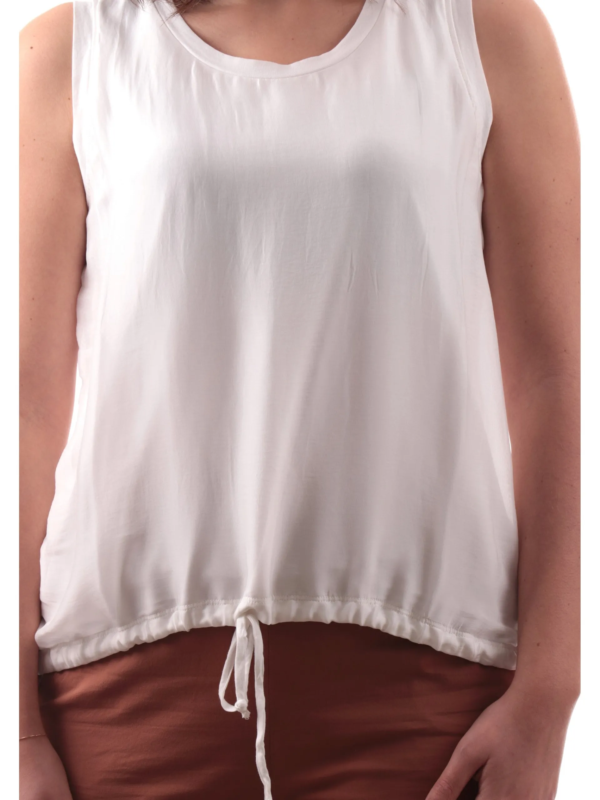 DEHA Maglie*Canotta Bianca da donna con coulisse D2217118001
