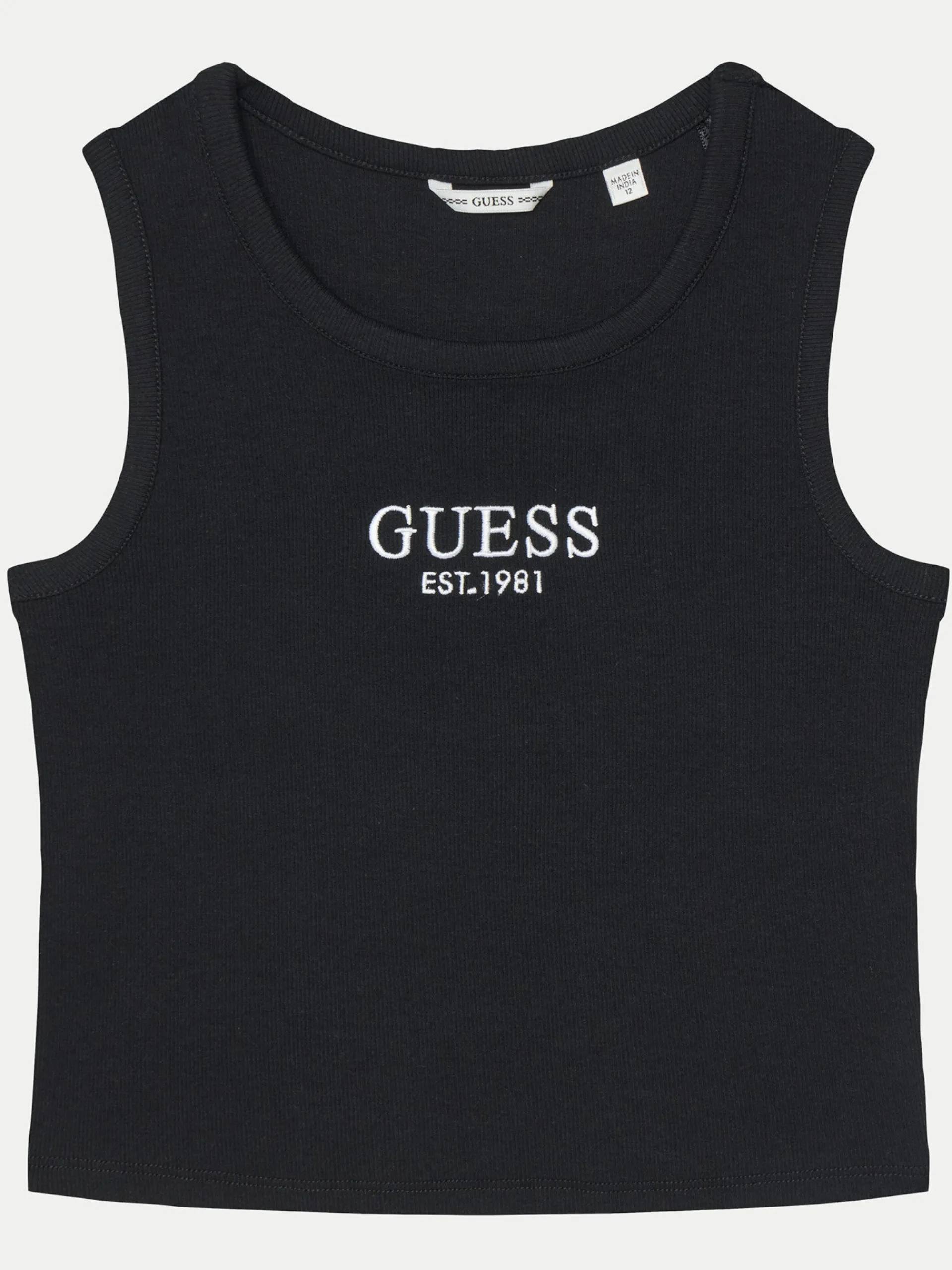 GUESS T-Shirt*Canotta nera da bambina con ricamo J4YI16KBZP4