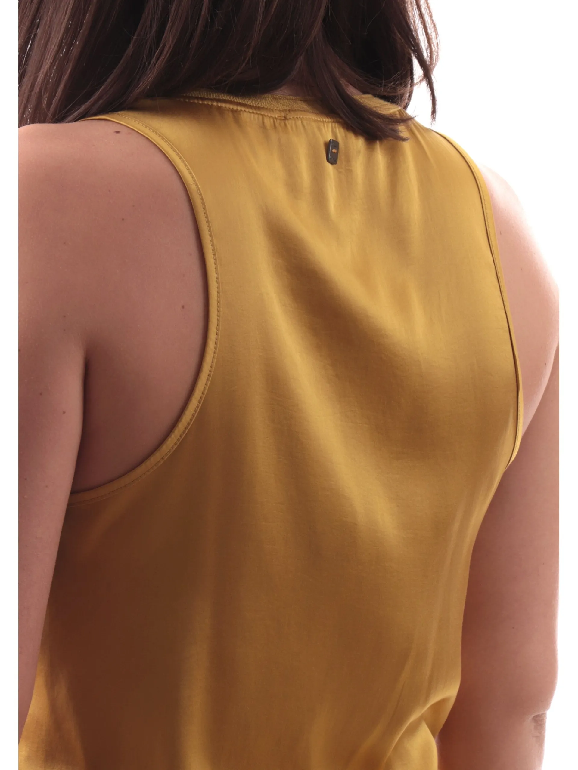 MANILA GRACE Maglie*Canotta scollo a U gialla da donna vestibilità morbida Y043VUMA