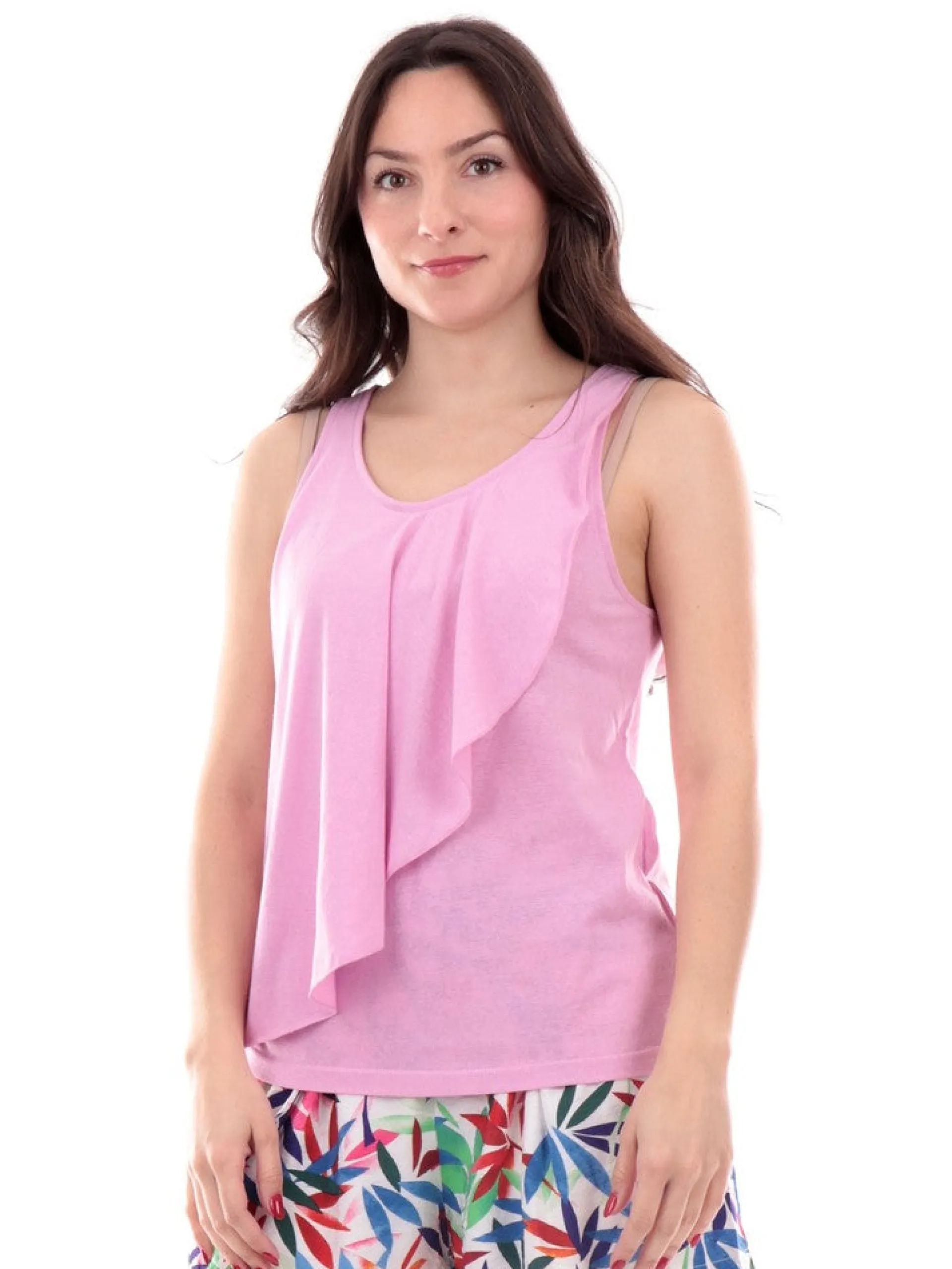 MOLLYBRACKEN Maglie*Canotta Molly Bracken rosa da donna con intreccio TR152BE