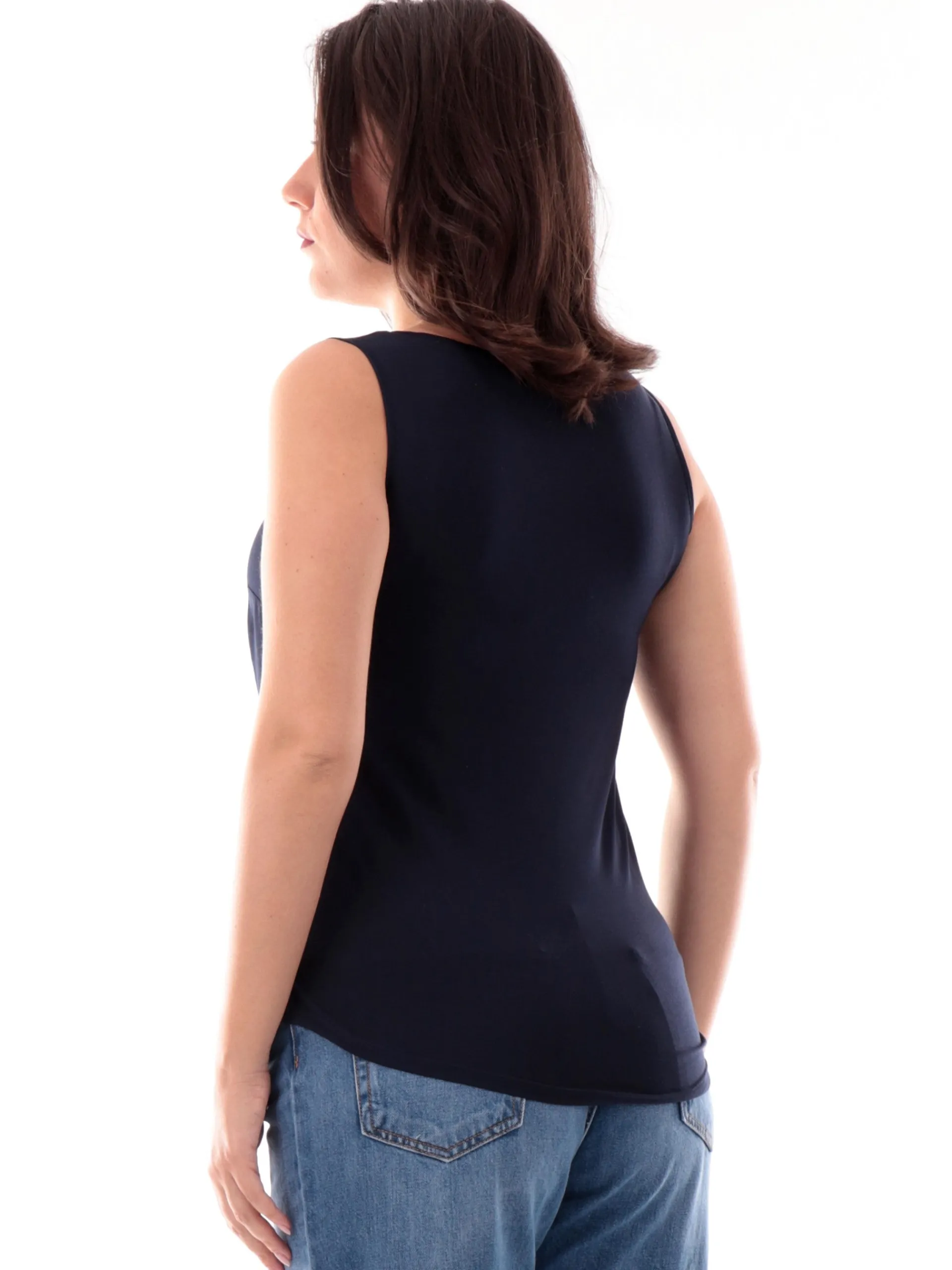 ANIS Maglie*Canotta raso blu da donna 251C1048 304