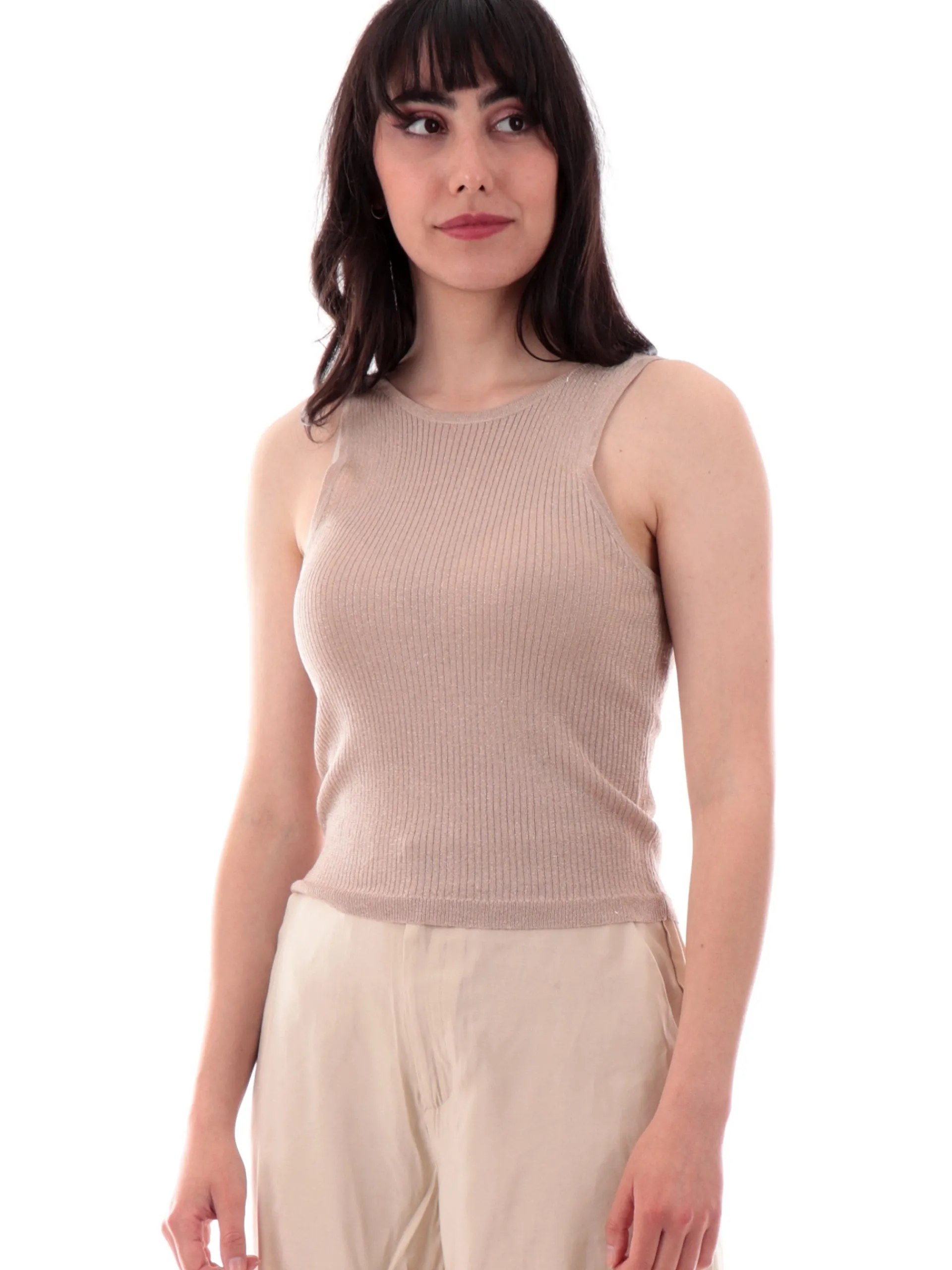 TIFFOSI Maglie*Canotta top oro lurex a costine 10059042 168