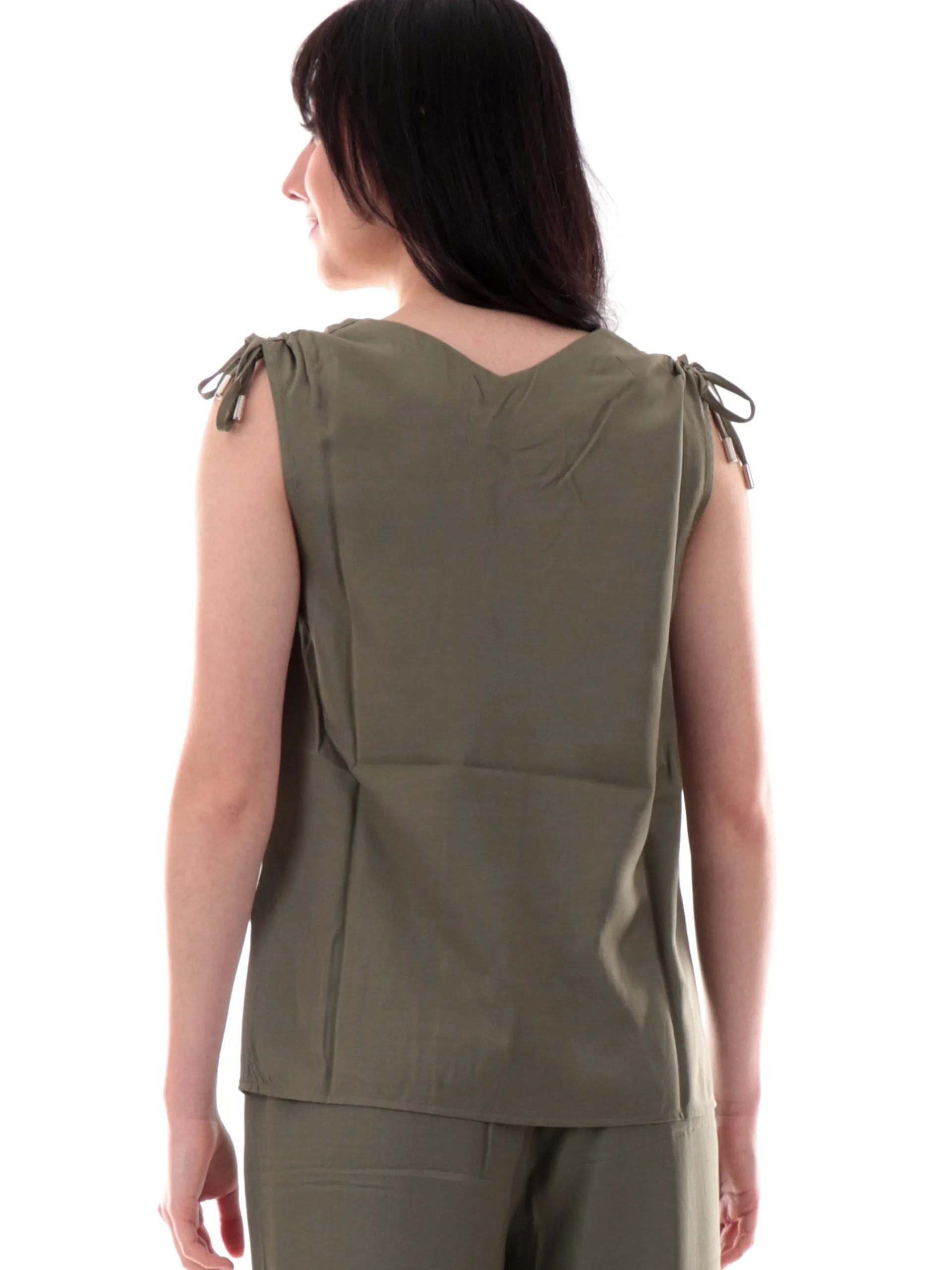 MOLLYBRACKEN Maglie*Canotta Verde militare Molly Bracken scollo a V da donna LA211DPKHAKI