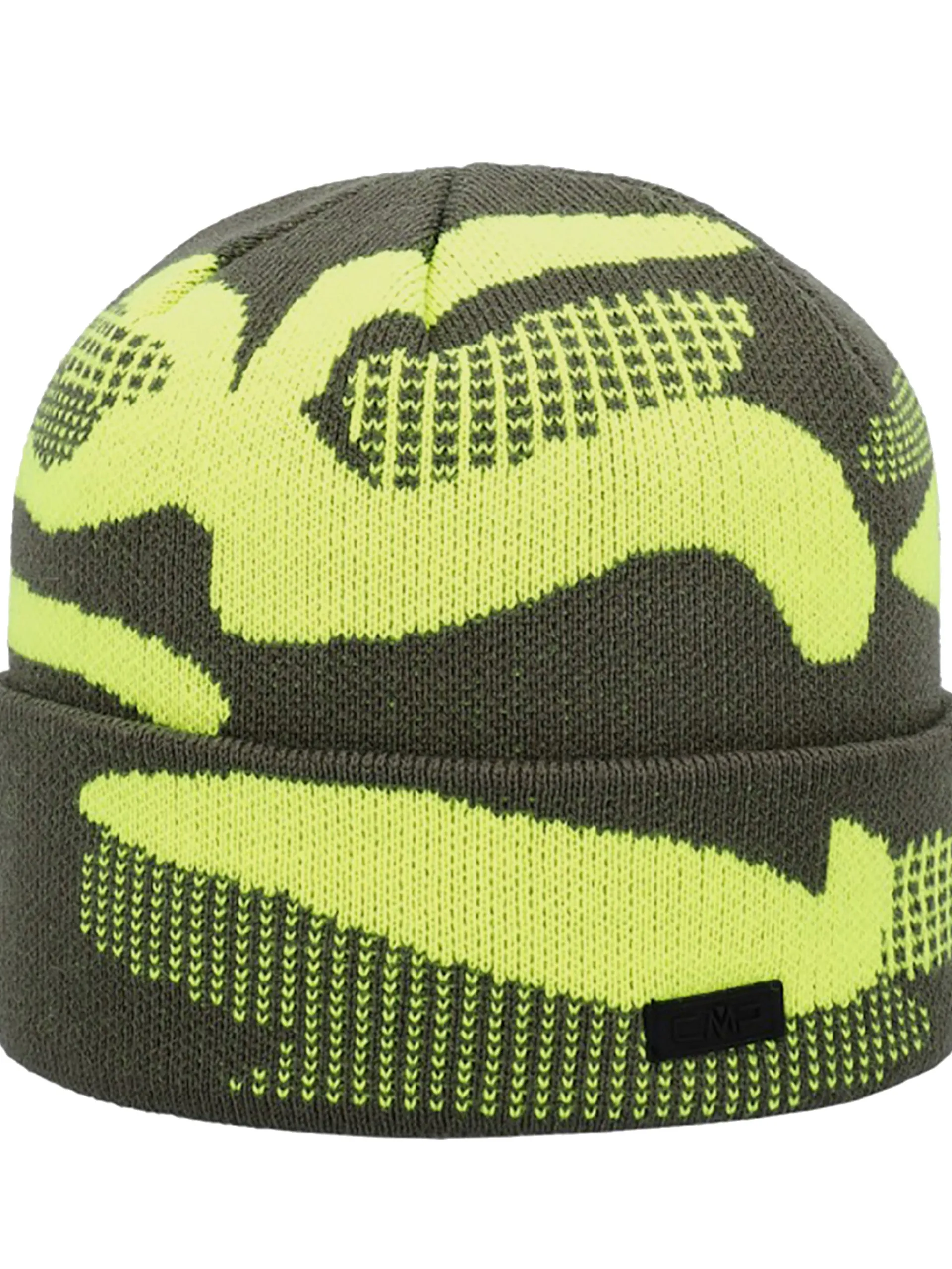 CMP Accessori|Cappelli*Cappello bambino neve sci verde militare e giallo fluo con risvolto 5505672J