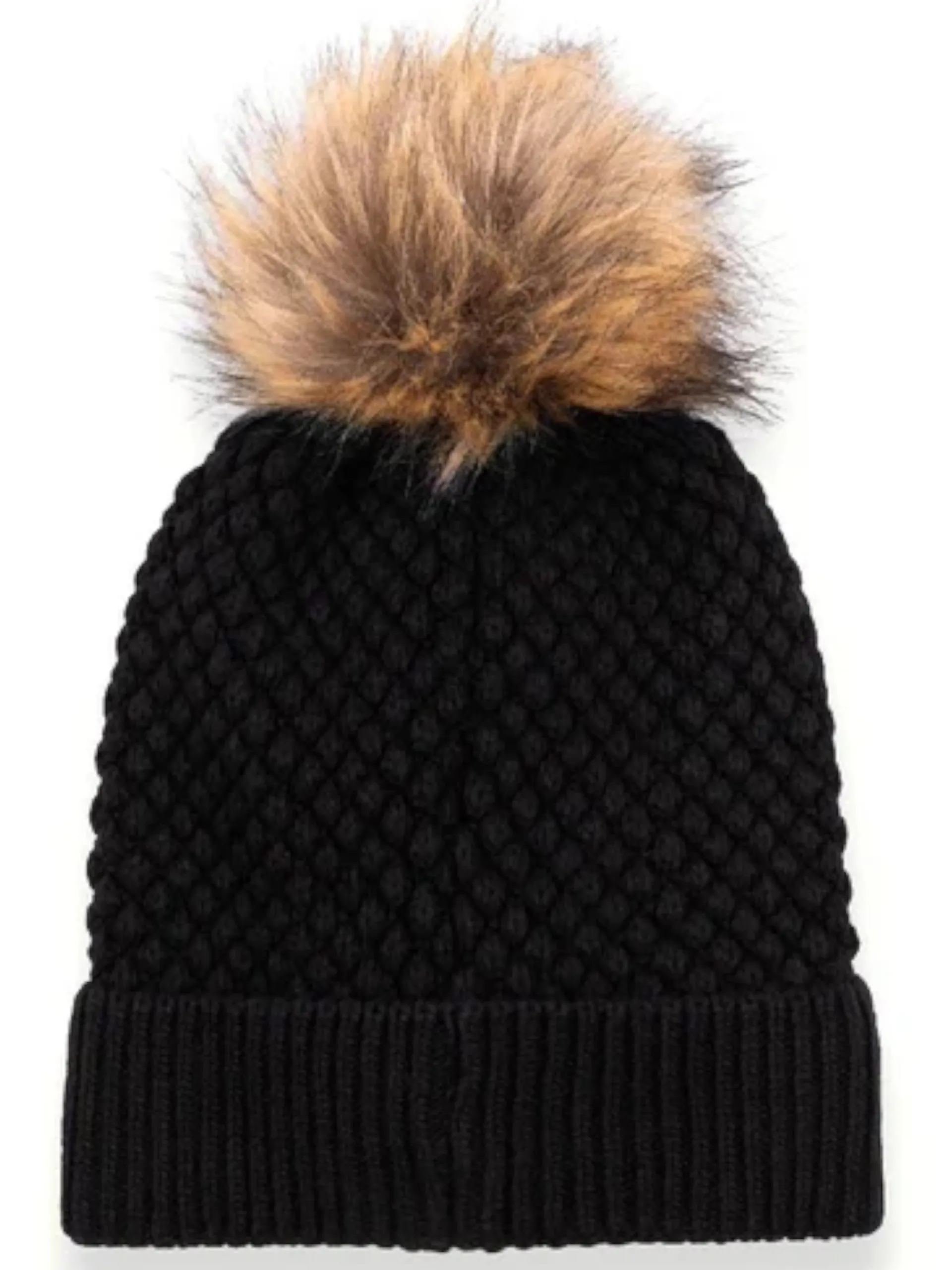 COLMAR Cappelli*Cappello nero con pompon 4854E3XS