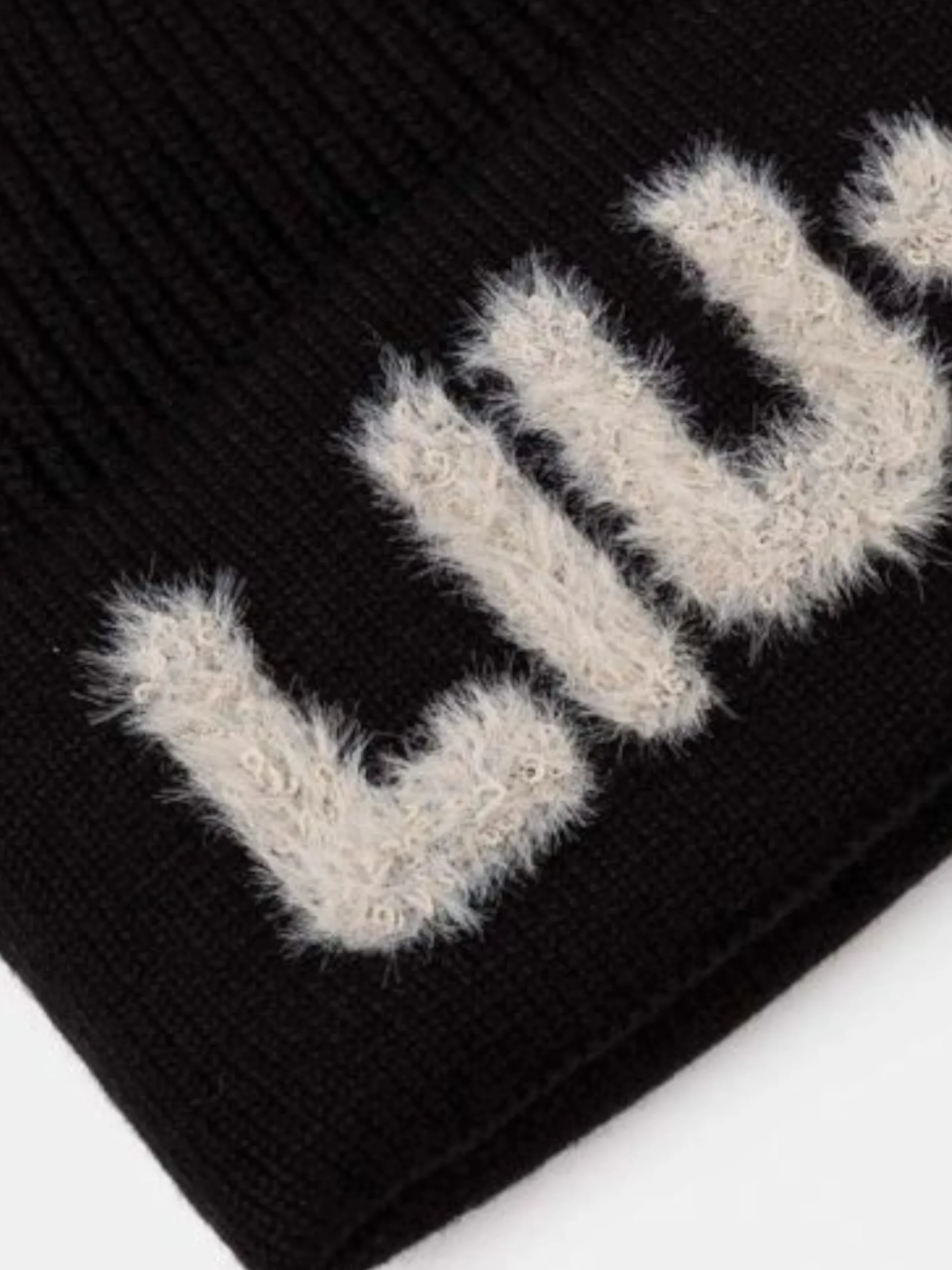 LIU JO MILANO Cappelli*Cappello in lana Liu jo nero da donna con logo bianco 2F4053M0300