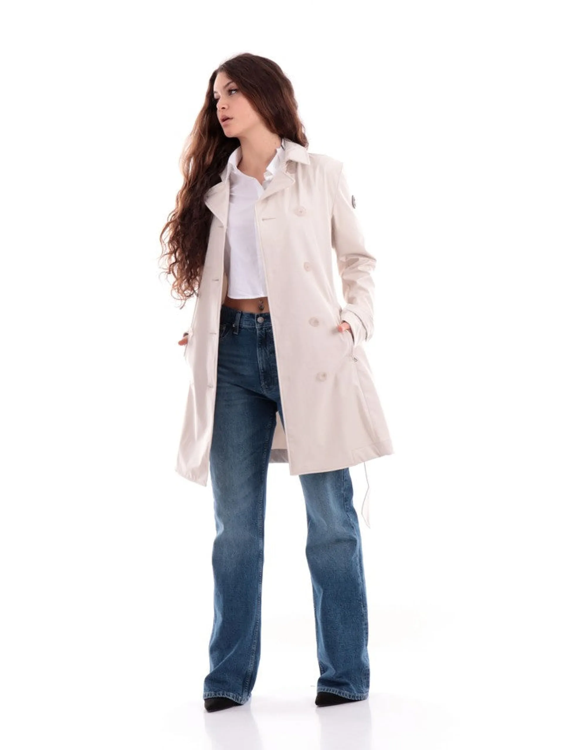 COLMAR Cappotti*Cappotto Beige da Donna con cintura 19346WV219