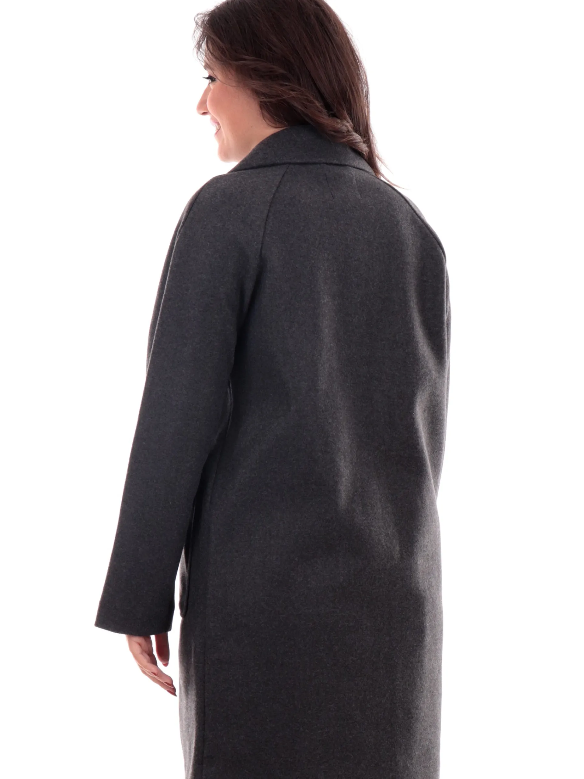 ONLY Cappotti*Cappotto donna grigio scuro Life 15285883
