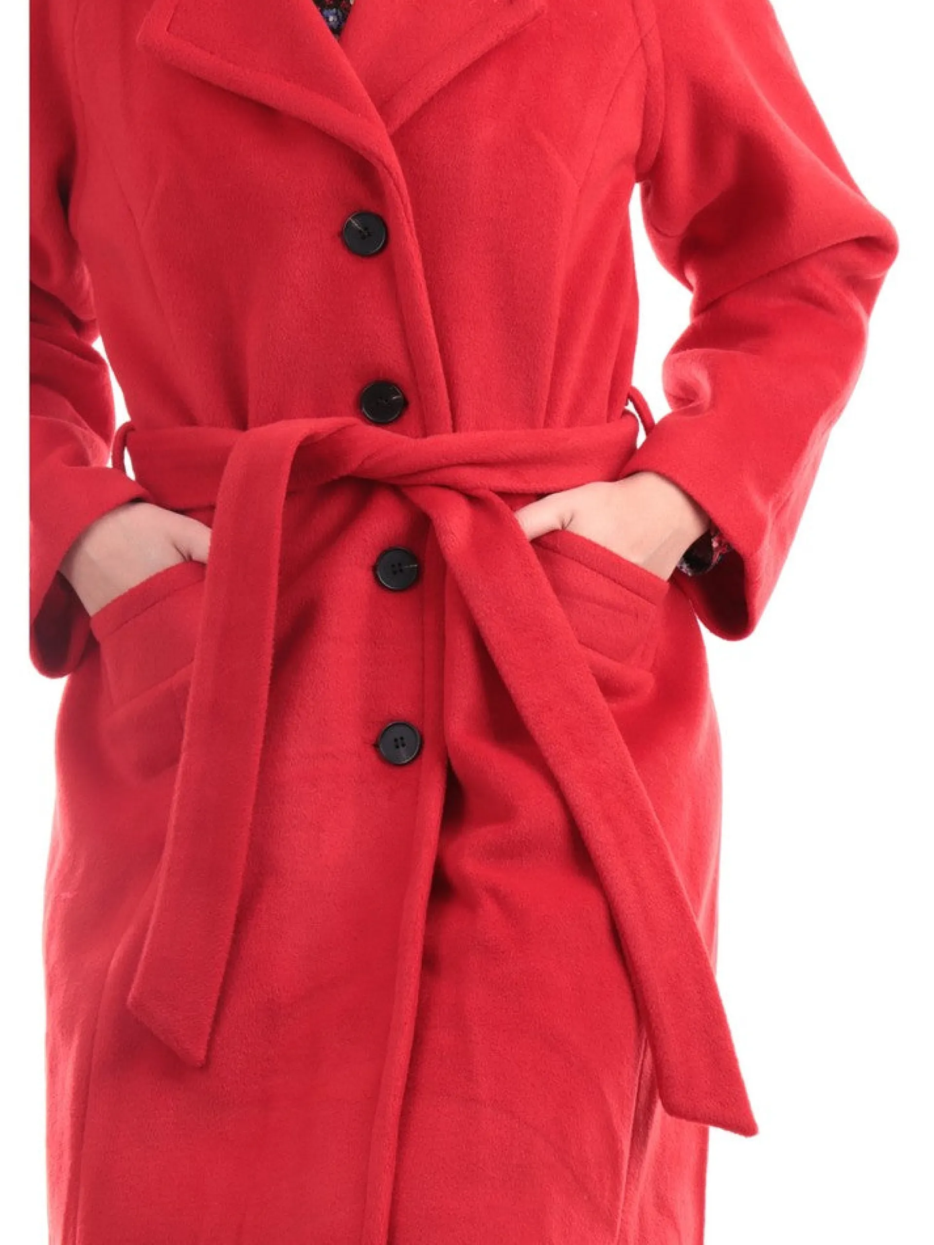 MOLLYBRACKEN Cappotti*Cappotto Molly Bracken rosso da donna Woven Coat PV49AH