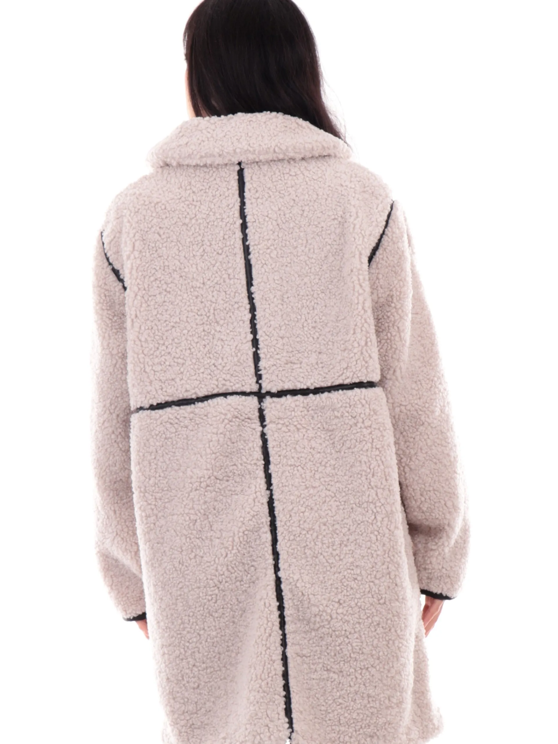 ONLY Cappotti*Cappotto Beige da donna shearling teddy over 15325937