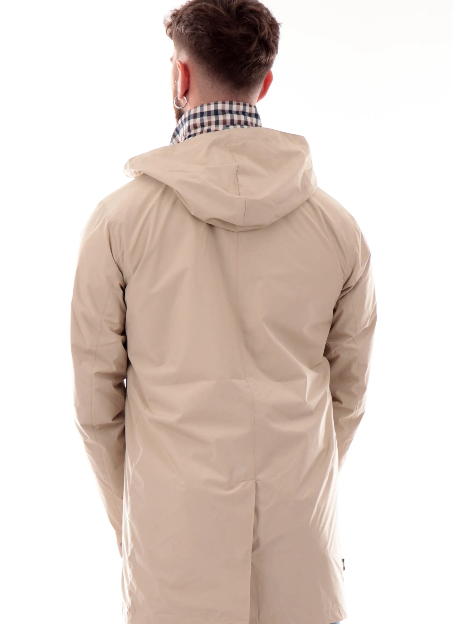 AQUASCUTUM Cappotti*Cappotto primaverile beige da uomo AAB005JK014