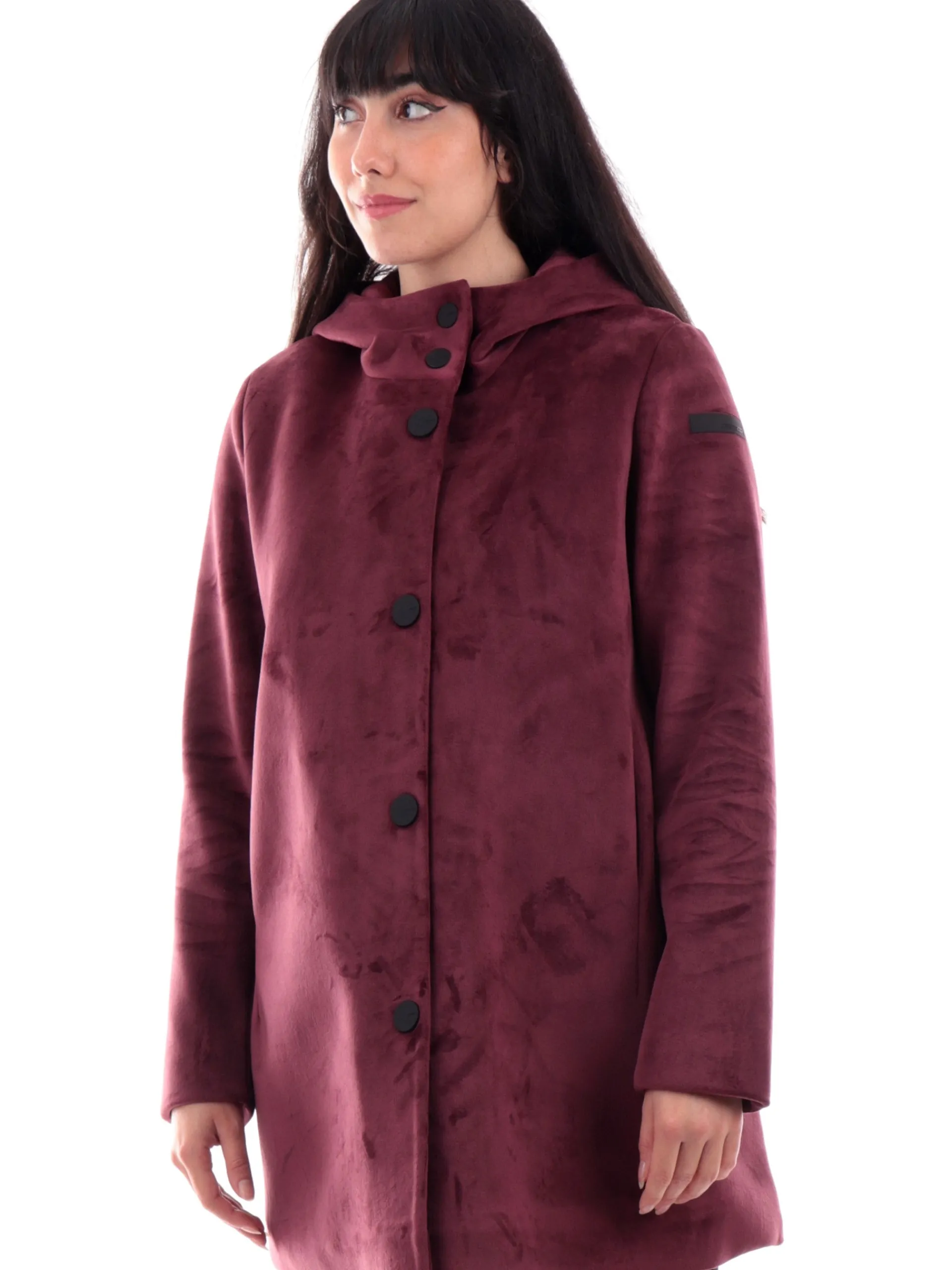 RRD Giubbotti*Cappotto Velvet Neo Parka Wom bordeaux da donna in velluto W24539