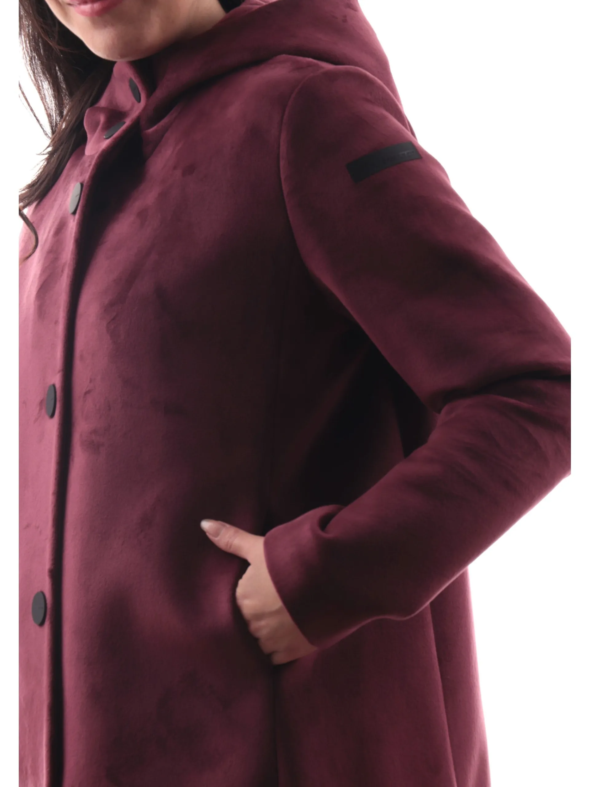 RRD Giubbotti*Cappotto Velvet Neo Parka Wom bordeaux da donna in velluto W24539