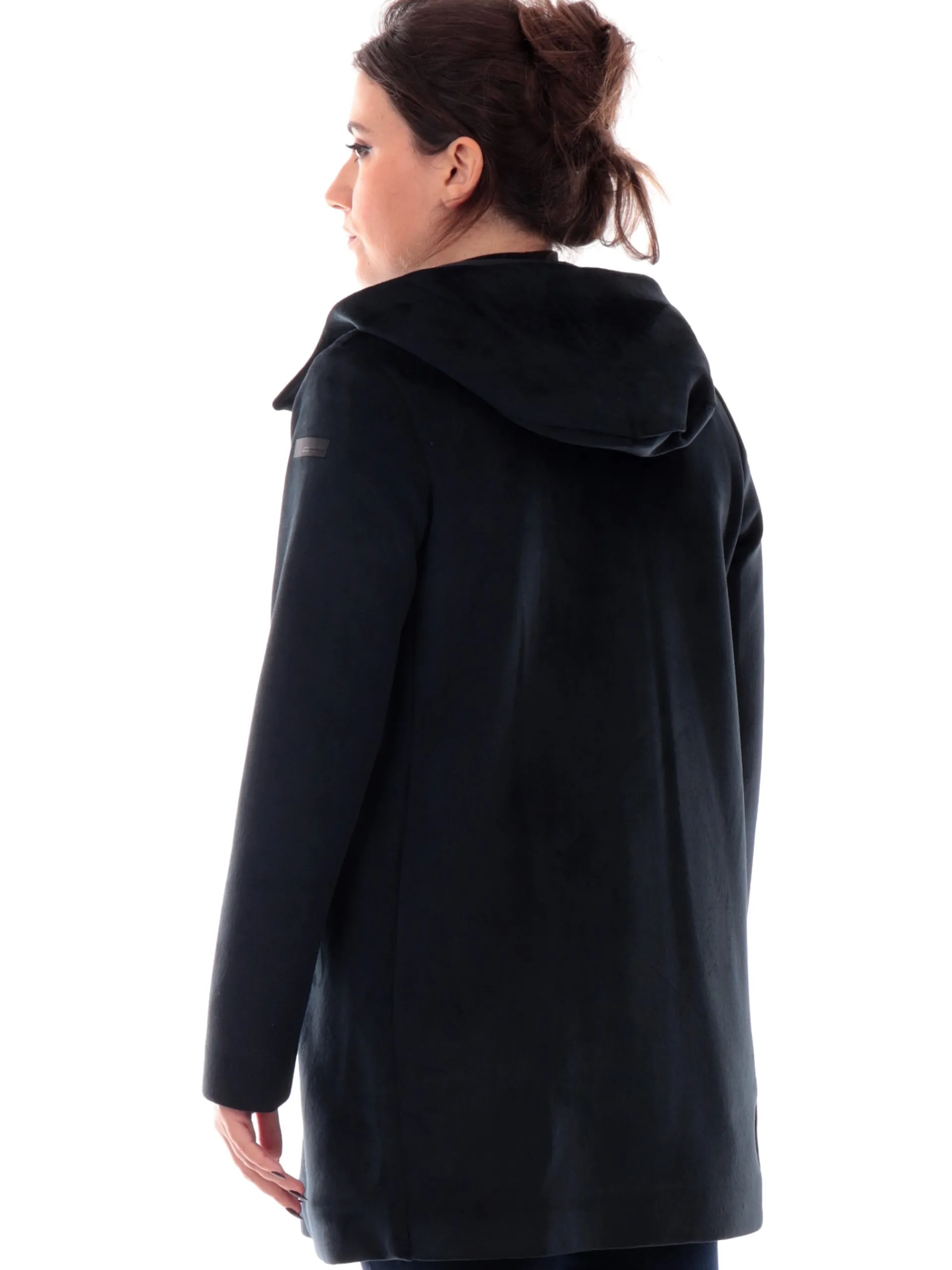 RRD Giubbotti*Cappotto Velvet Neo Parka Wom nero da donna in velluto W24539