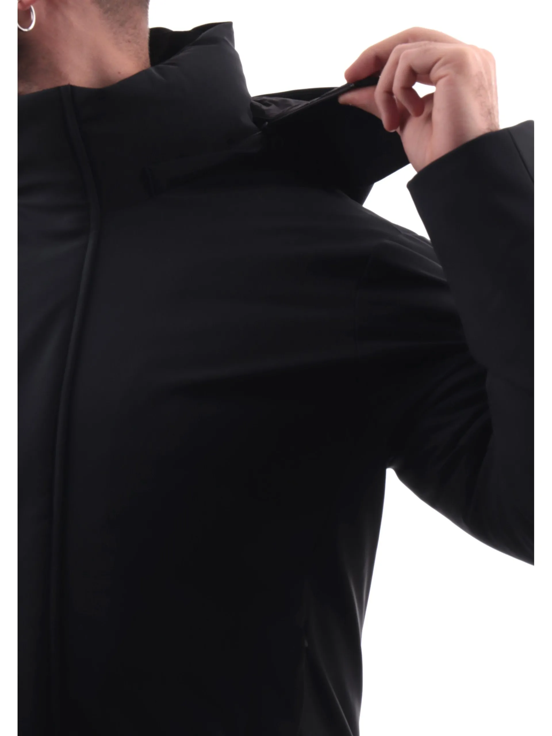 SAVE THE DUCK Giubbotti*Cappotto Pteris nero da uomo tessuto tecnico D41370MLEXY19