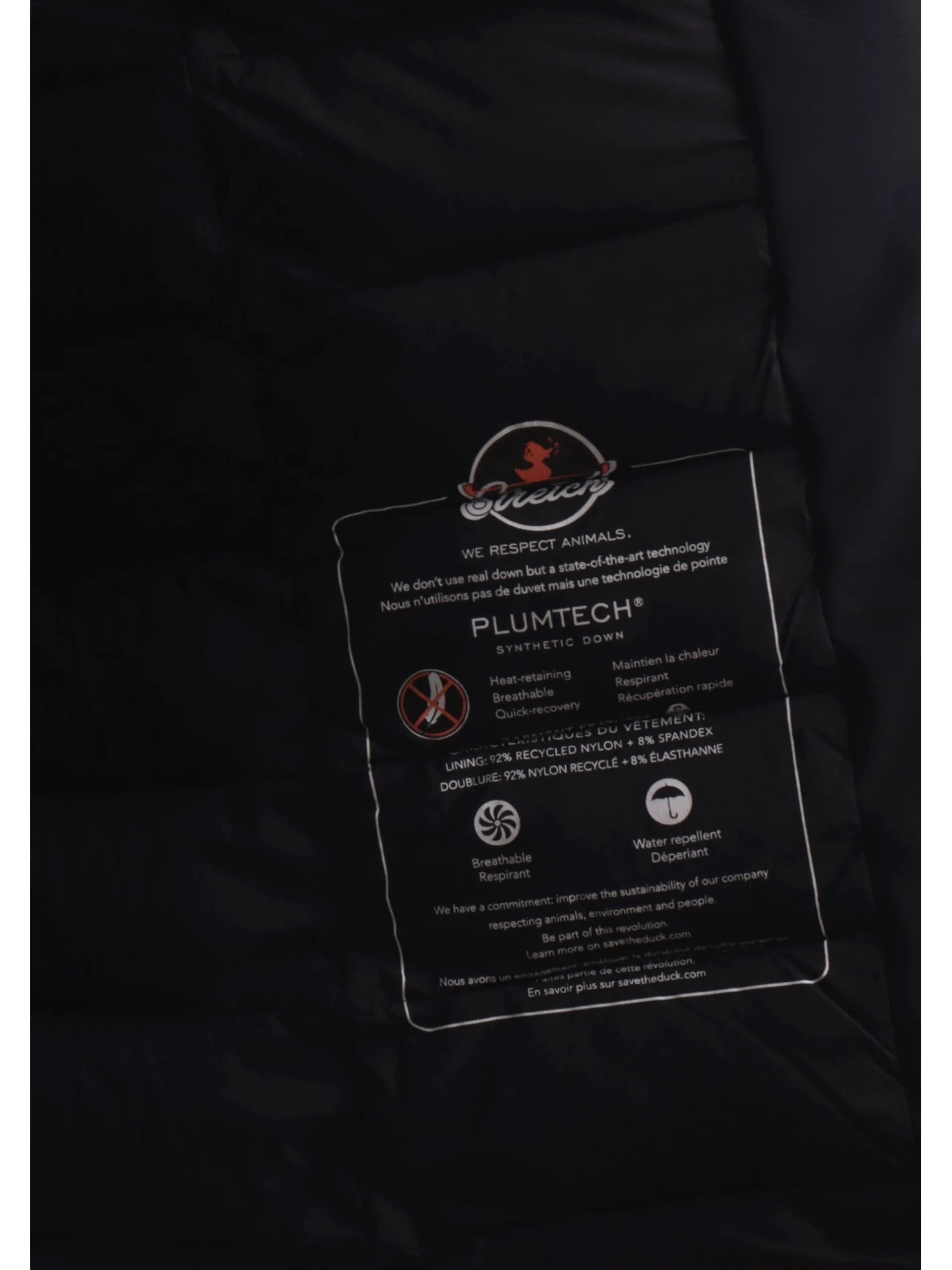 SAVE THE DUCK Giubbotti*Cappotto Pteris nero da uomo tessuto tecnico D41370MLEXY19