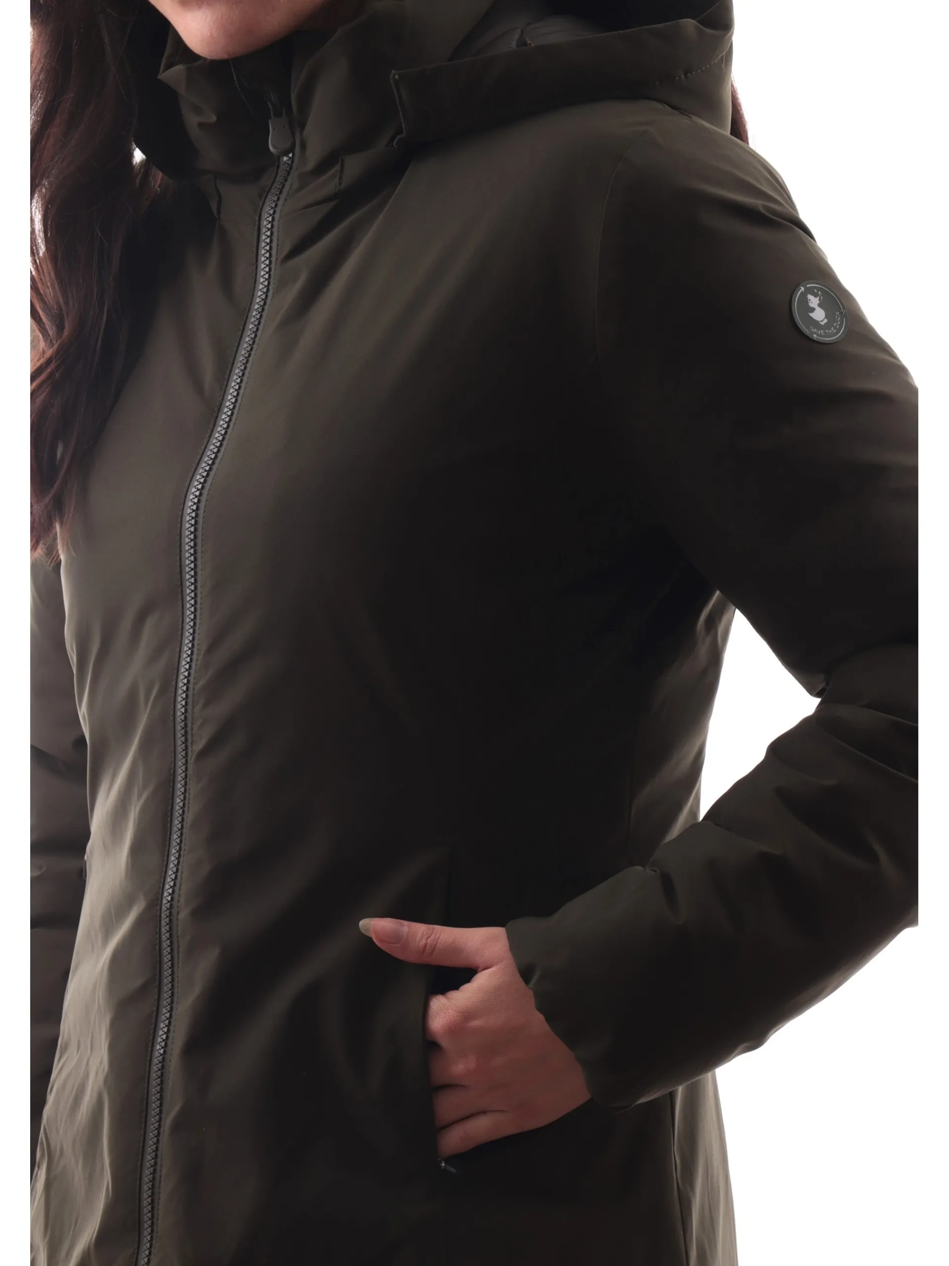 SAVE THE DUCK Giubbotti*Cappotto Rachel verde da donna tecnico D40060WMATT19